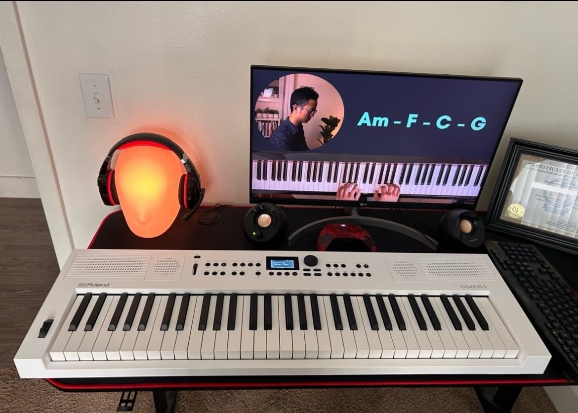 Roland GO:KEYS 5 Music Creation Keyboard | 61-Note Keyboard | Built-In Stereo Speakers | Mic Input | Bluetooth Audio/MIDI Support for Music Streaming - Graphite customer photo 1