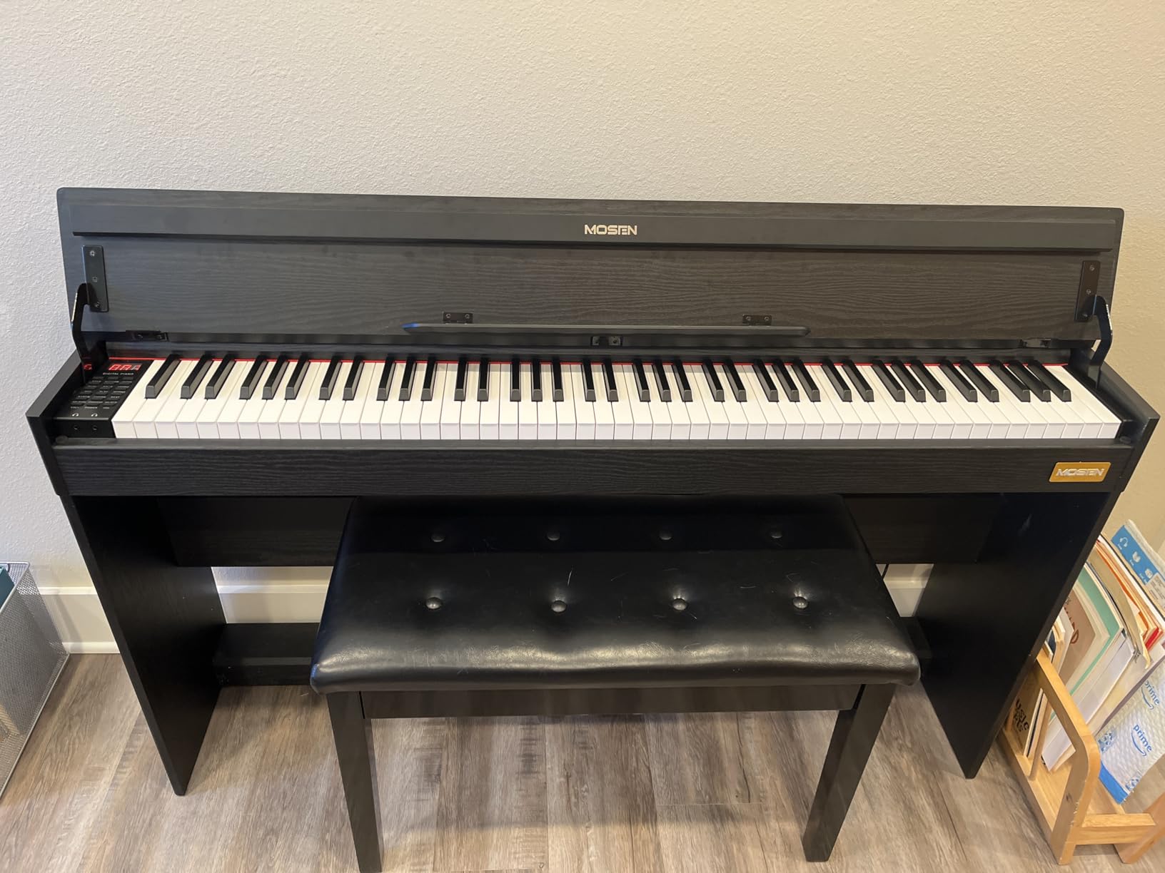 MOSEN 88 Key Digital Piano Fully Weighted Keyboard with Graded Hammer Action, 380 Tones, Triple Pedal, Upright Wood Stand, USB-MIDI, Full Size Home Electric Pianos for Beginner, MDP-110 customer photo 2