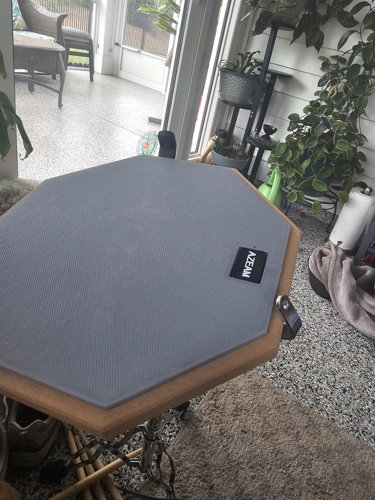 AZEAM 12 Inch Drum Practice Pad Snare Drum Stand Set | Double Sided Silent Drum Pad, Adjustable Snare Drum Stand, 5A Drumsticks Included, Portable Drum Backpack, For Beginners customer photo 2