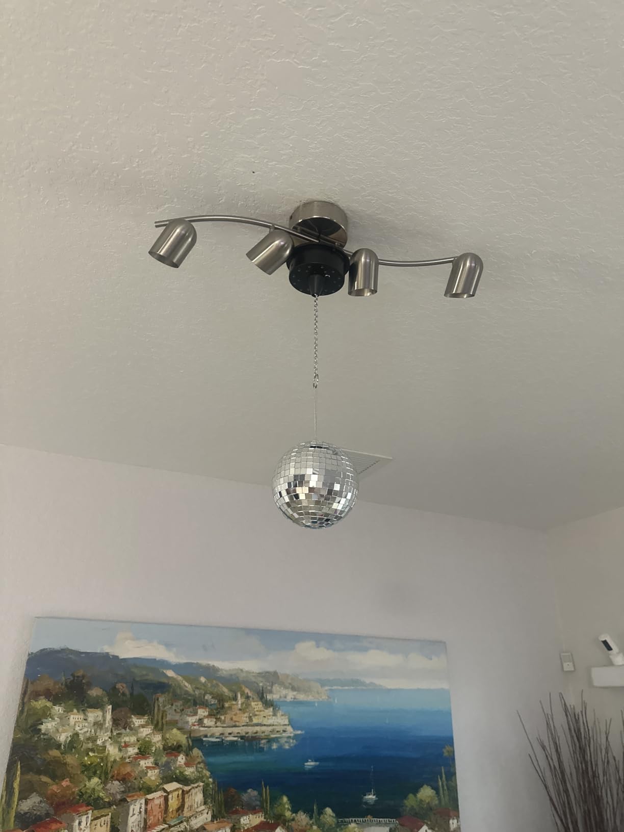 Rotating Disco Ball Motor Light, 6-12RPM Adjustable Speed Disco Ball Spinner Light 18LEDs for 8~24'' Large Heavy Duty Mirror Motor,Wedding Birthday DJ Party Decor customer photo 1