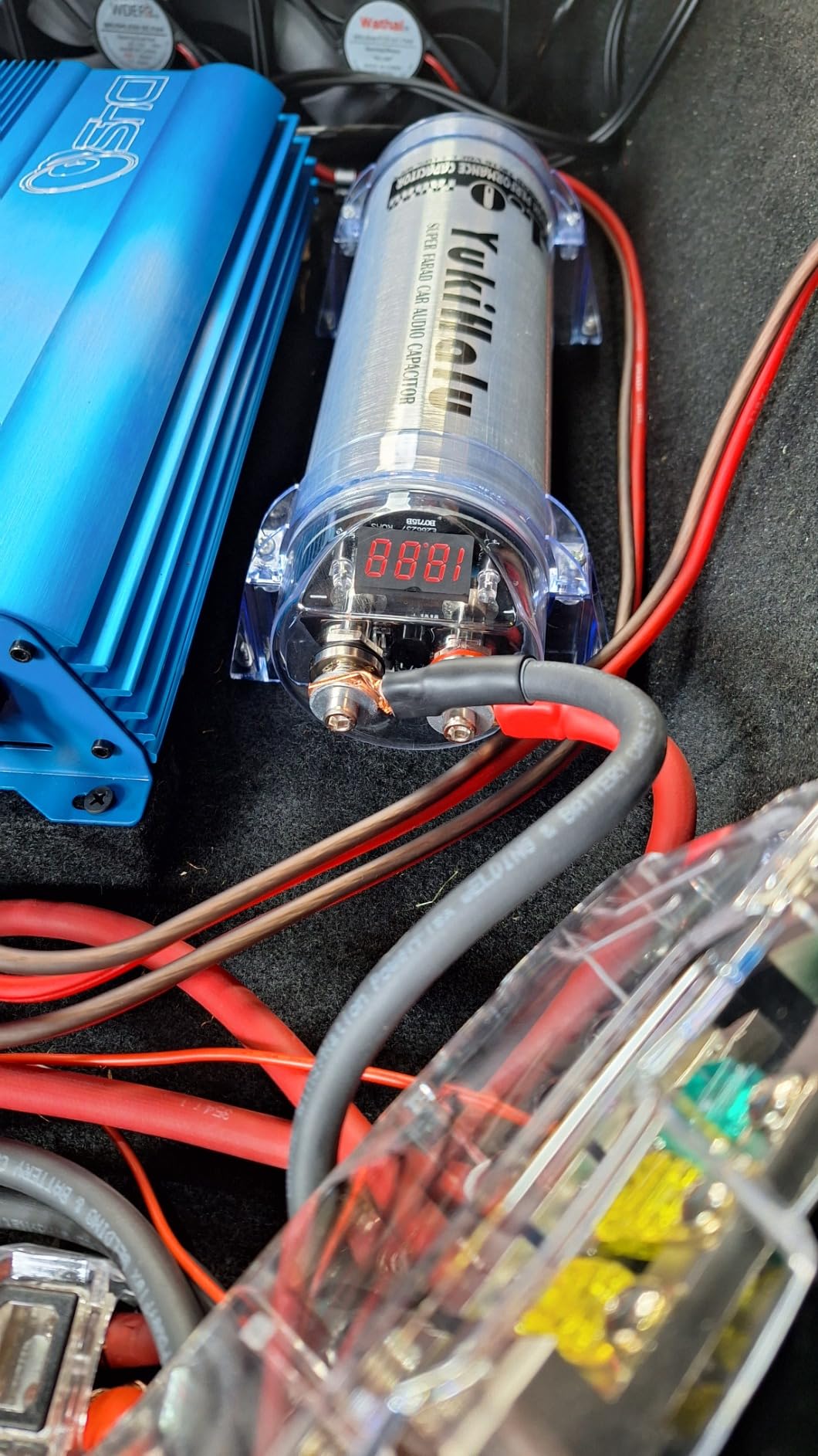 YukiHalu 1.0 Farad Digital Power Capacitor Car Audio Accessories with Digital Voltage Read-Out, Over Voltage Protection, Mounting Brackets Included customer photo 1