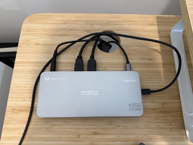 Plugable Thunderbolt 4 Dock for Quad Monitors 100W, Thunderbolt Docking Station Connects up to Four 4K Monitors for Windows and Mac Laptops, 2x HDMI, 4x Thunderbolt 4/USB C, Driver Required TBT-6950PD customer photo 2