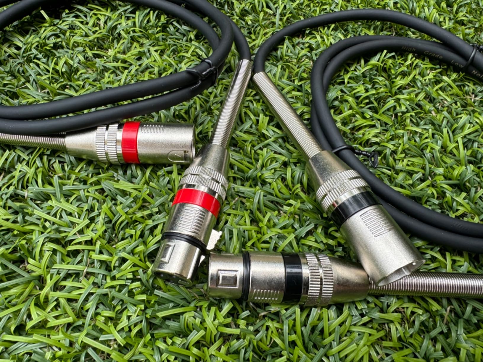 XLR Cables 6ft 2 Pack, Shielded Balanced 3-pin Male to Female | XLR Microphone Mic Cable customer photo 2