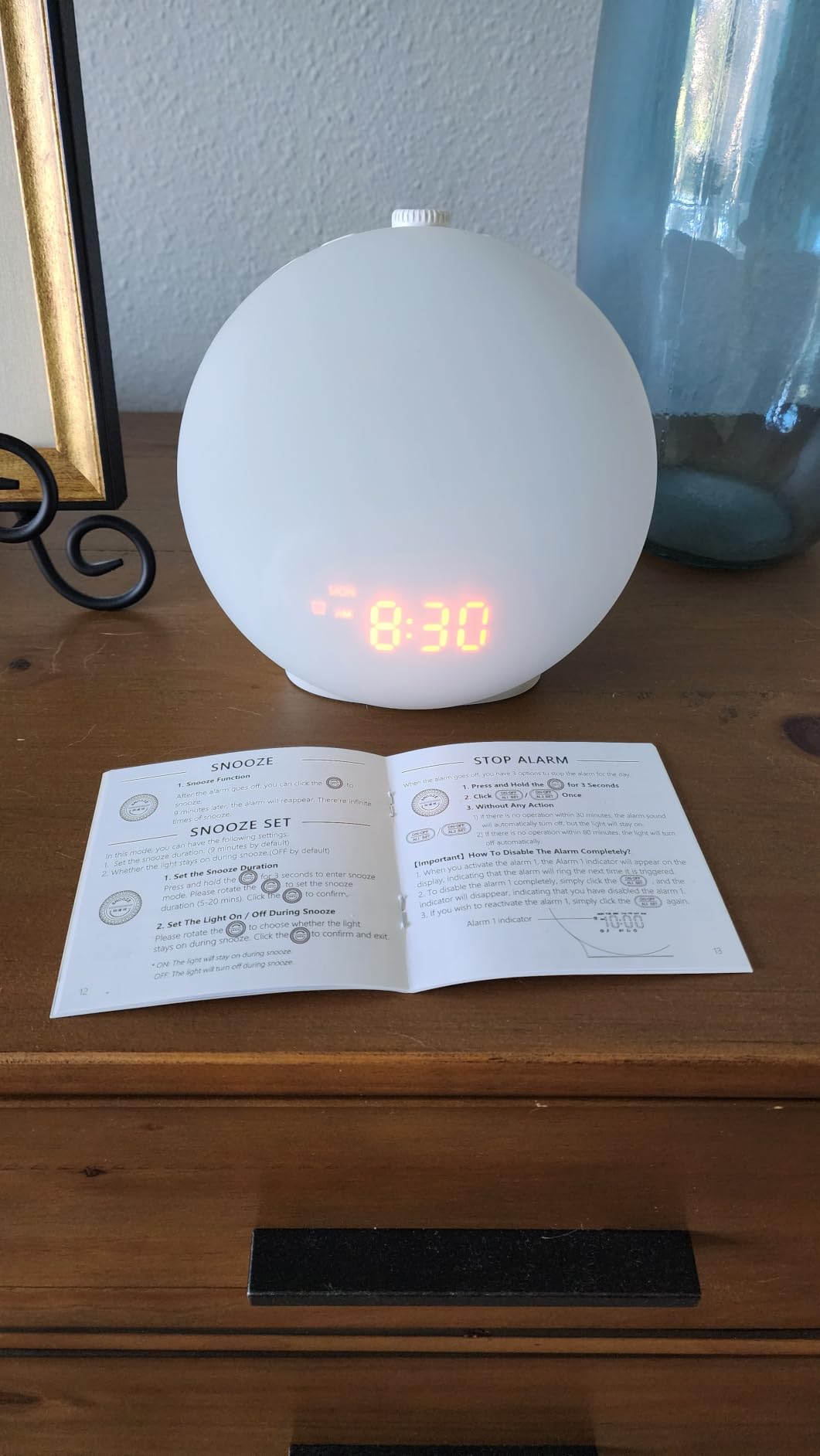 JALL Sunrise Alarm Clock White Noise Machine with Bluetooth Speaker customer photo 1