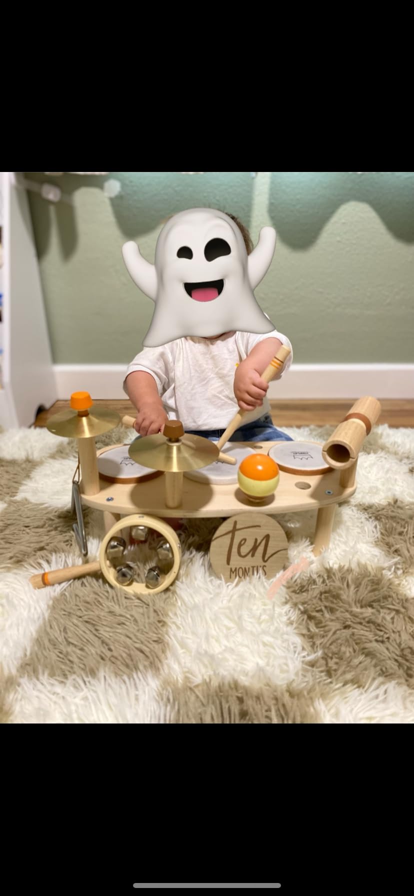 Kids Drum Set - Montessori Toys for 2 Year Old Boy Girl Birthday Gifts, 11 in 1 Wooden Musical Instruments for Toddlers 2-3 customer photo 1