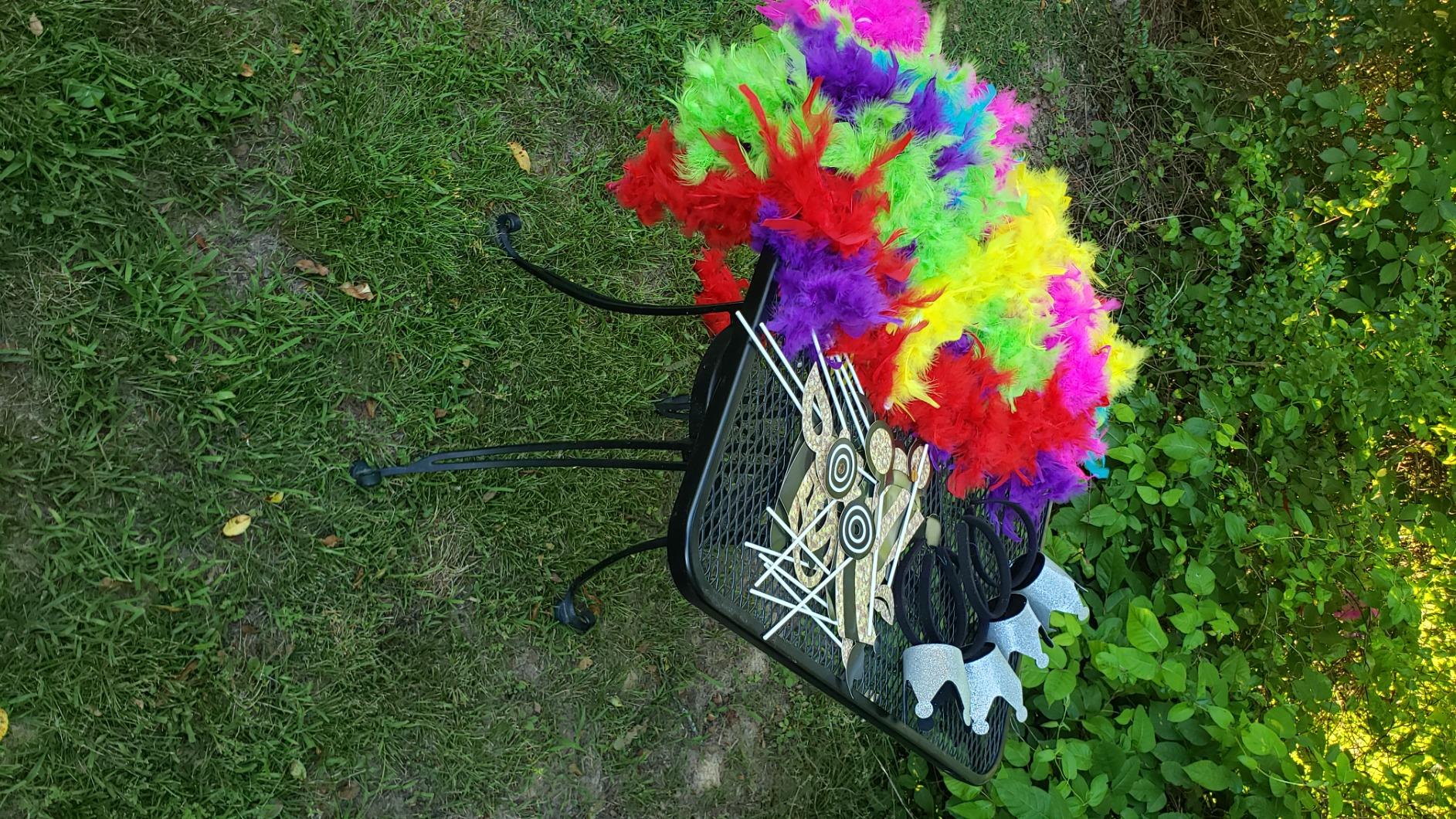 Photo Booth Props - 66 Piece Multicolor Kit - Fun Selfie Party Accessories - Mustaches, Hats, Lips & More - by PixiPy customer photo 2