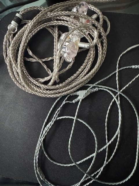 Linsoul Tripowin Zonie IEM Cable, 2m Long Earbud Cord, 16 Core Silver Plated Earphone Cable, in Ear Monitor Wire for Audiophile Musician (2Pin) customer photo 1