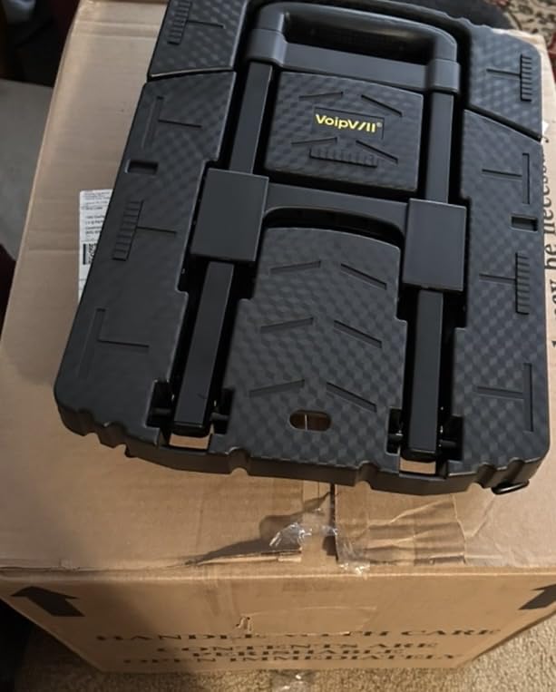 Voipvvii Folding Hand Truck 500lbs, Portable Heavy Duty Dolly Cart, 6 Wheels Collapsible Luggage Cart with 2 Elastic Ropes - Compact Trolley Cart for Easy Moving - Ideal Hand Cart for Travel and More customer photo 2