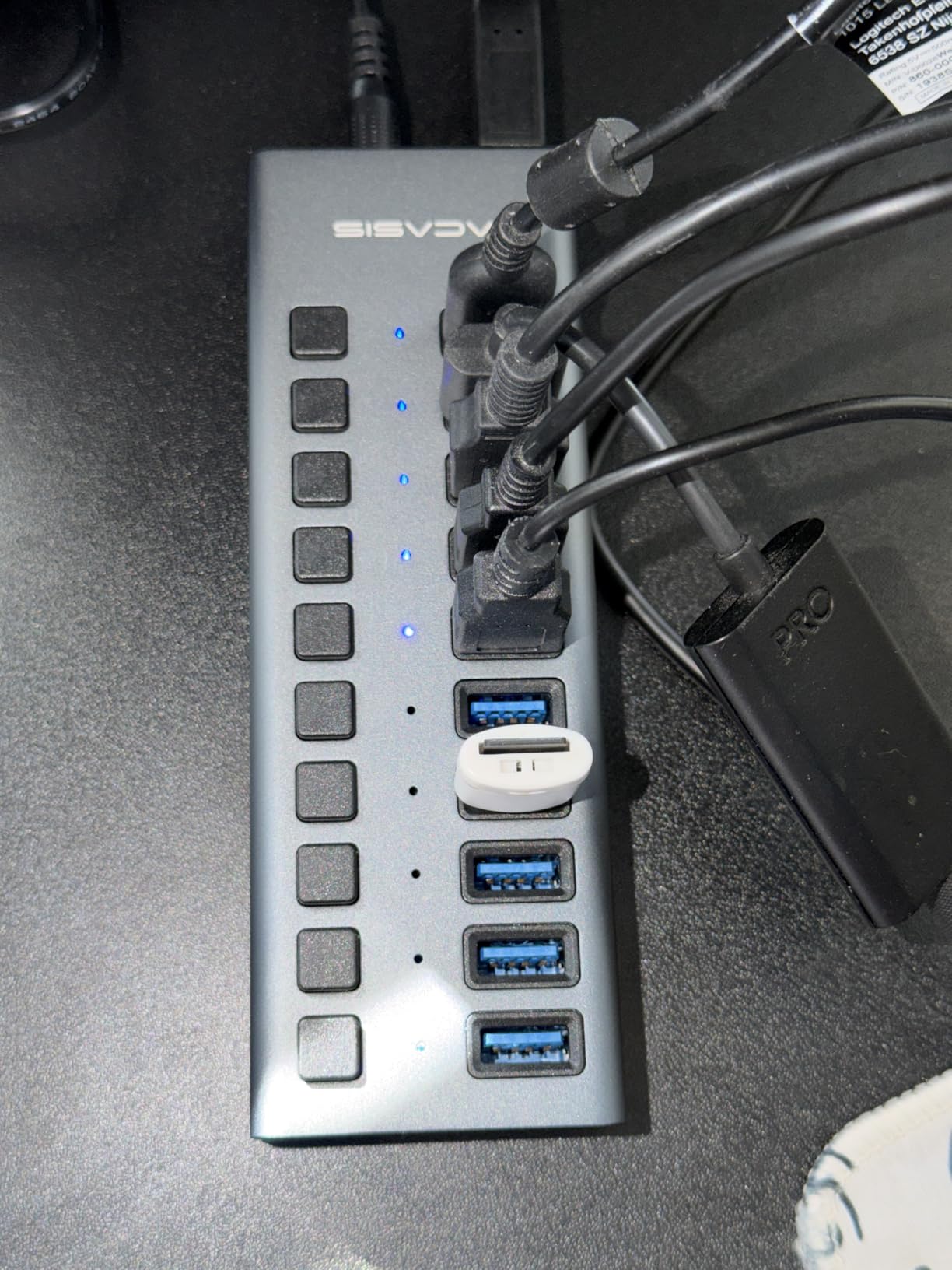 Powered USB 3.2 Hub, ACASIS 7 Ports USB 3.2 Hub with 10Gbps Data Speed, Aluminum Housing, USB Hub Powered with 24W Power Adapter, USB Hub for PC/Laptop, Computer, Flash Drive, Printer, Camera customer photo 2