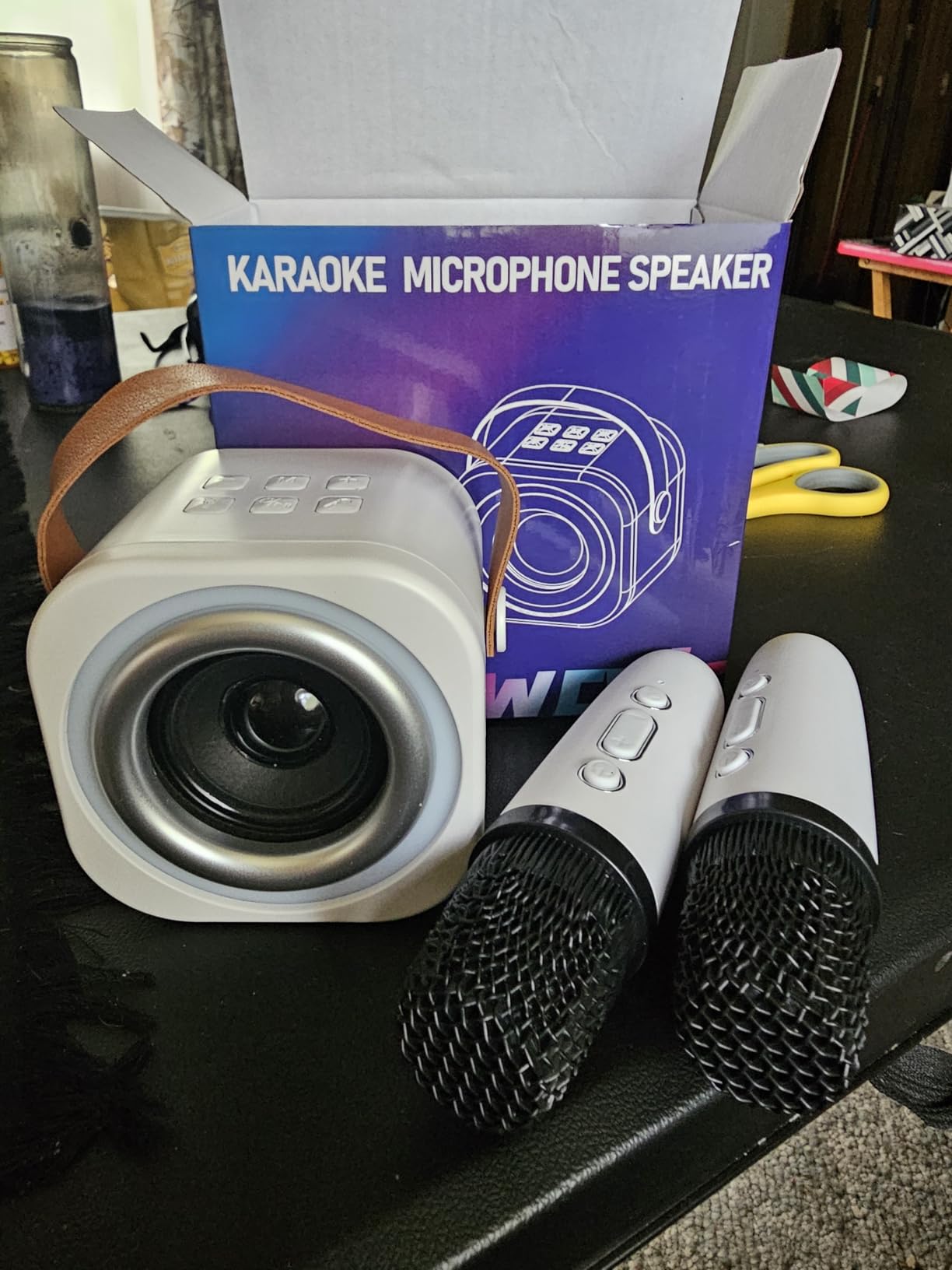 Mini Karaoke Machine for Kids with 2 Wireless Mics, TOP Singing Toys Birthday Gifts Ideas for Girls Ages 3,4,5,6,7,8,9,10,11,12+ Years Old, Great Gift Ages Girls, Boys Trend Party customer photo 1