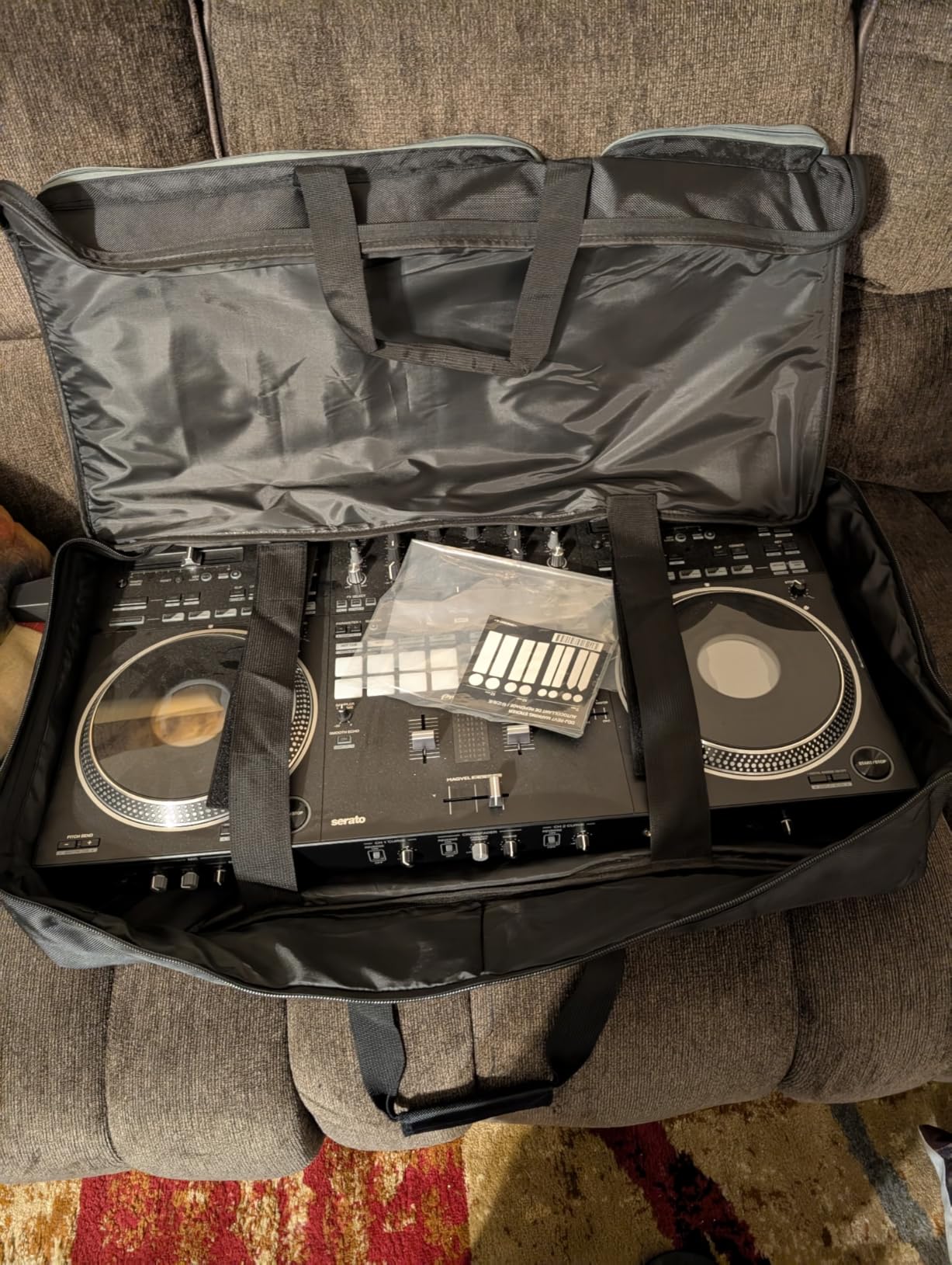 DJ Controller Case Soft Padded with Wheels, Backpack Strap & Shoulder Strap | Compatible with DDJ FLX10 / GRV6 / 1000 / 1000SRT / REV7/ REV5 / SC LIVE 4, Multi-pocket for DJ Controller and Accessories customer photo 2