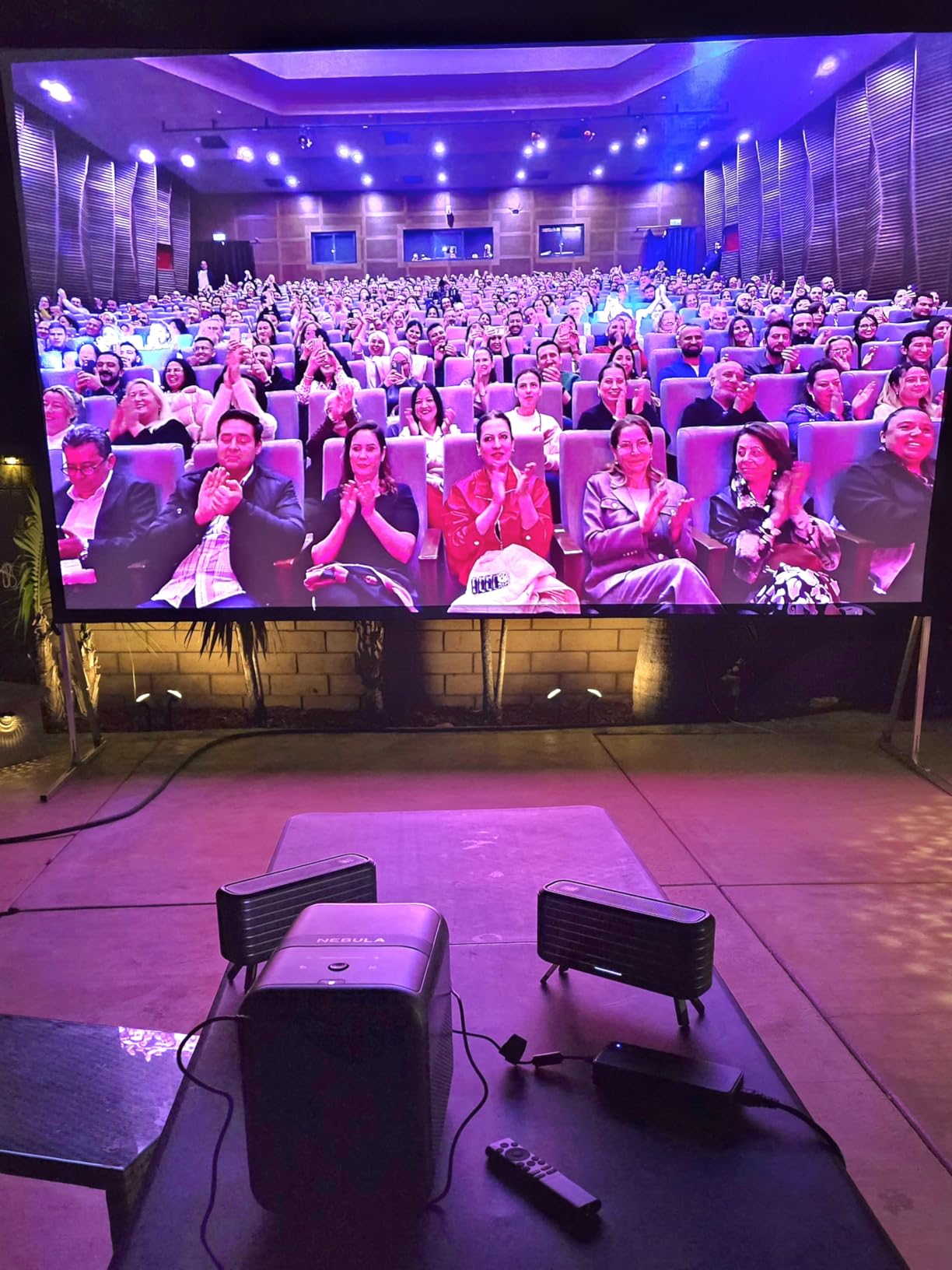 Nebula X1 4K Laser Projector, 3,500 ANSI Lumens, Dolby Vision | 56,000:1 Contrast, ISF and TUV-Certified, Auto-Align Gimbal, Google TV, for Indoor and Outdoor customer photo 1