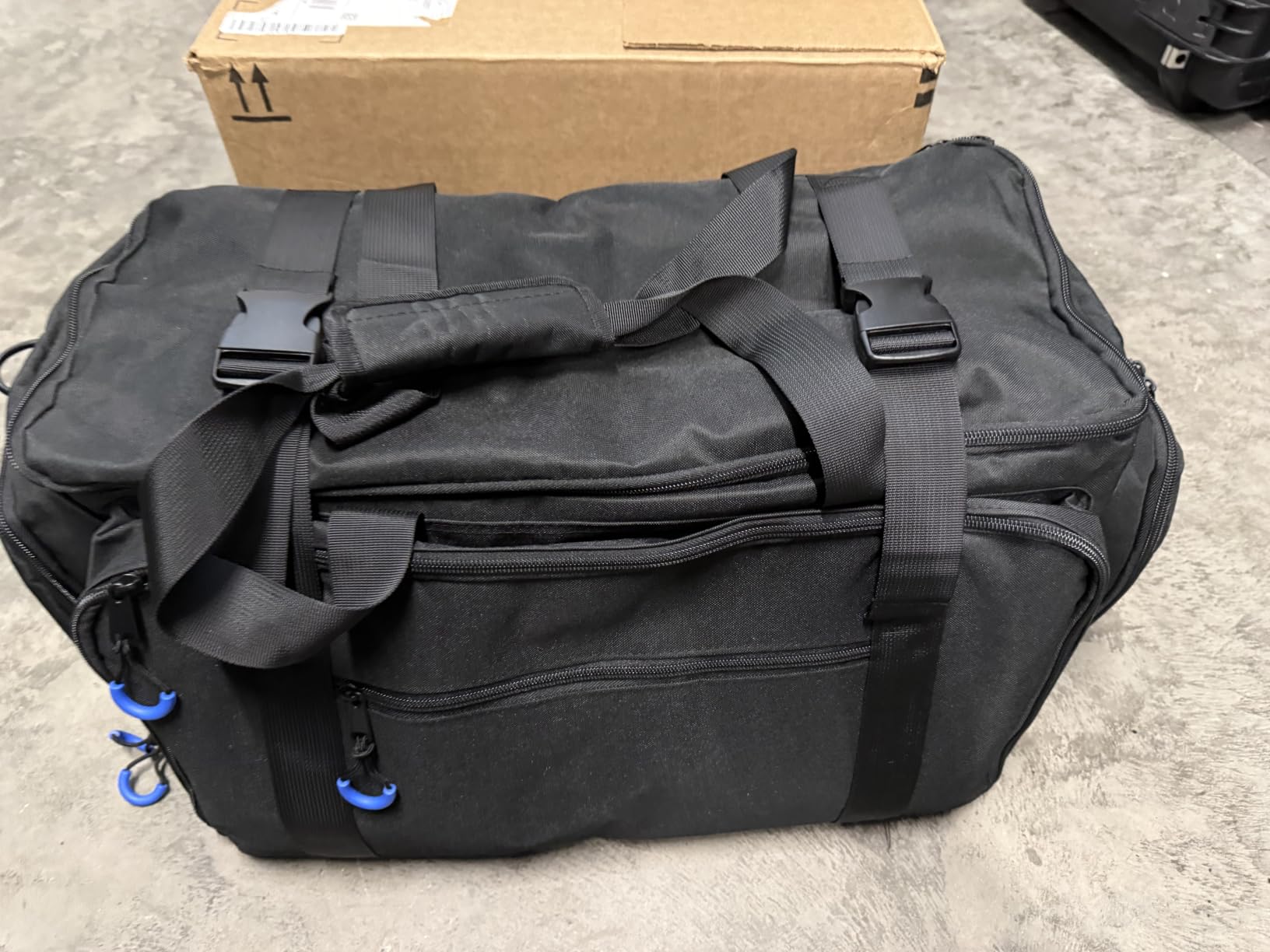 Large Dj Cable Bag with Laptop and Microphone Pocket, Dj Bag for Equipment and Music Accessories with Detachable Dividers, Bottom Pad, Dj Gig Bags for Musicians, Professional, Travel, Blue customer photo 2