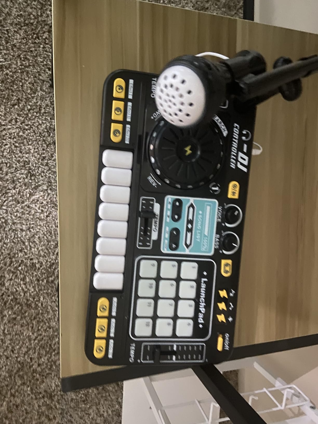 DJ Mixer for Kids, Toddler DJ Mixing Table with DJ Turntable, Game Mode, Light & Speed Control and Microphone, Gifts for 3 4 5 6 Years Old Boys Girls - Kid DJ Mixer Set customer photo 1