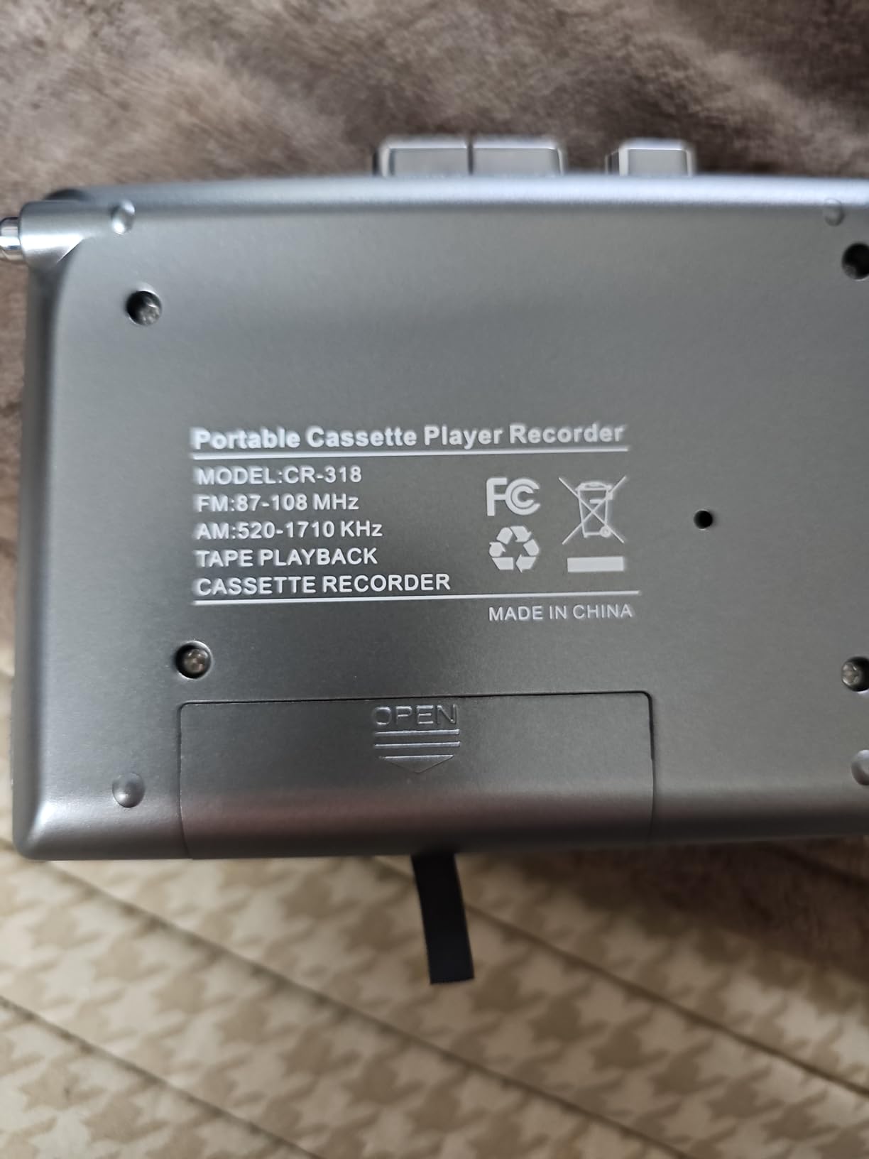 Portable Cassette Recorder - Cassette Tape Player with AM FM Radio - Compact Tape Player with 3.5mm Earphone & Microphone Jack - 2AA Battery Power - Tape Recorder for Home customer photo 2