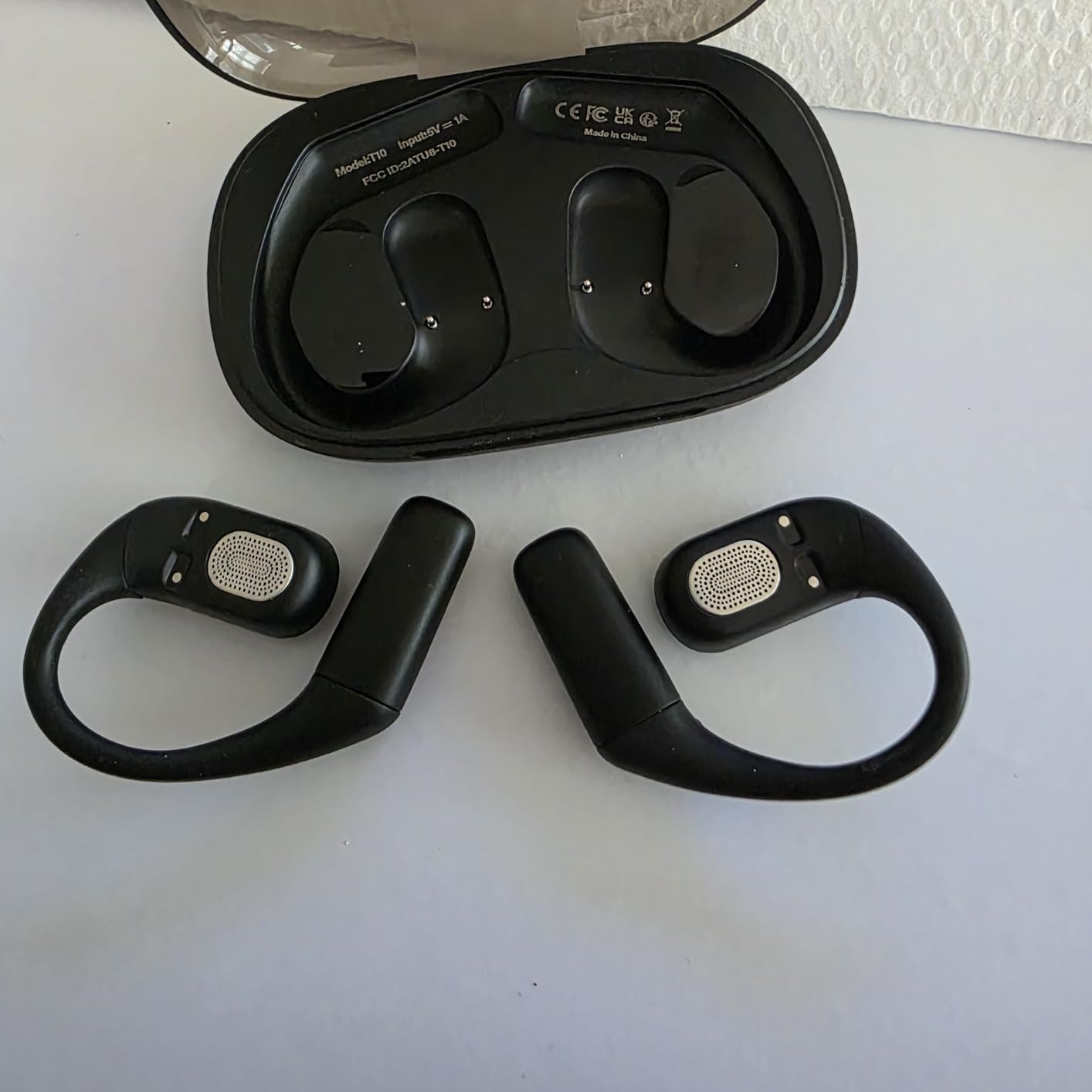 OHAYO Open Ear Headphones, Over Ear Earbuds with Ergonomic Earhook, Bluetooth Headphones 5.4 with Smart Digital Display, 40H Playtime, IPX6 Waterproof, Touch Control Operate Fit Cycling, Running, Workout customer photo 1