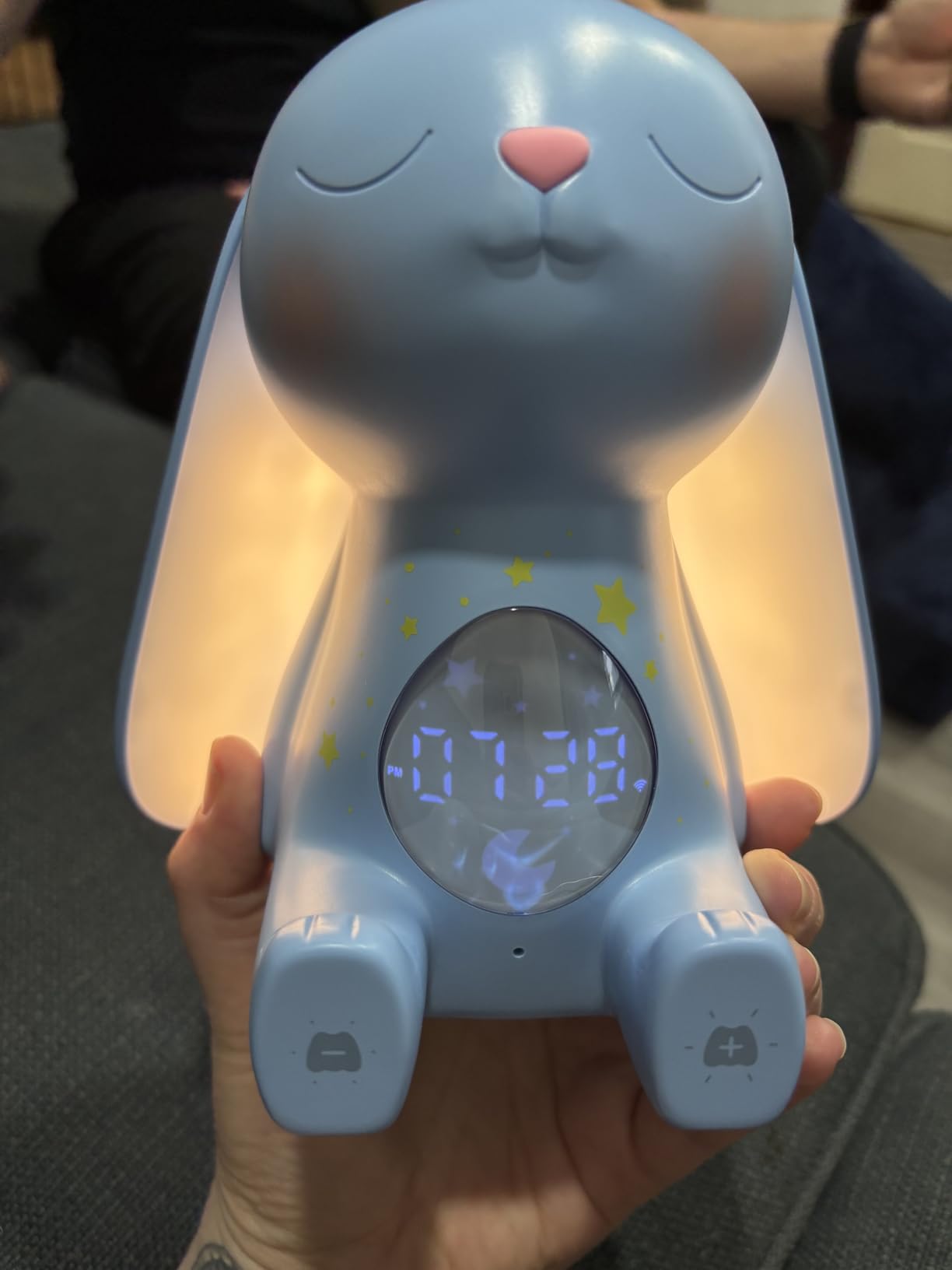 Bunny White Noise Sound Machine, Newborn Baby Boy Gift, 100+ Sounds | Mom's Choice Award, AI Cry Detection, Full App Access Control, Night Light, Baby Shower Gifts for Boys, Nursery Essentials customer photo 1