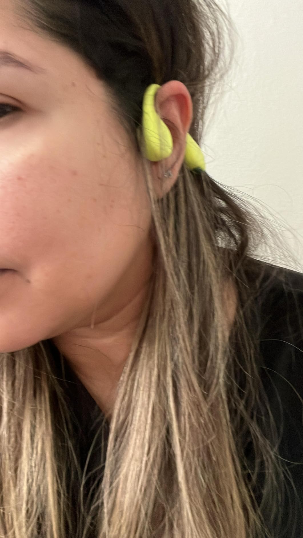 LOBKIN Bone Conduction Headphones Bluetooth 5.4, Open Ear Headset with Mic | 10H Playtime, IPX5 Sweat Resistant Sports Earbuds for Running Cycling Hiking, Yellow customer photo 1