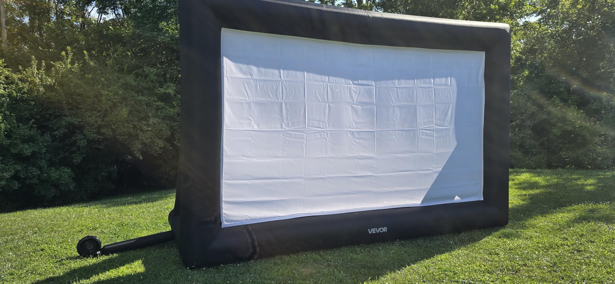 VEVOR 20FT Inflatable Projector Screen, Inflatable Movie Screen Outdoor with 250W Air Blower Projector Screen Oxford Fabric Material Blow Up Screen for Outdoor Backyard, Home Theater, Theme Party customer photo 1