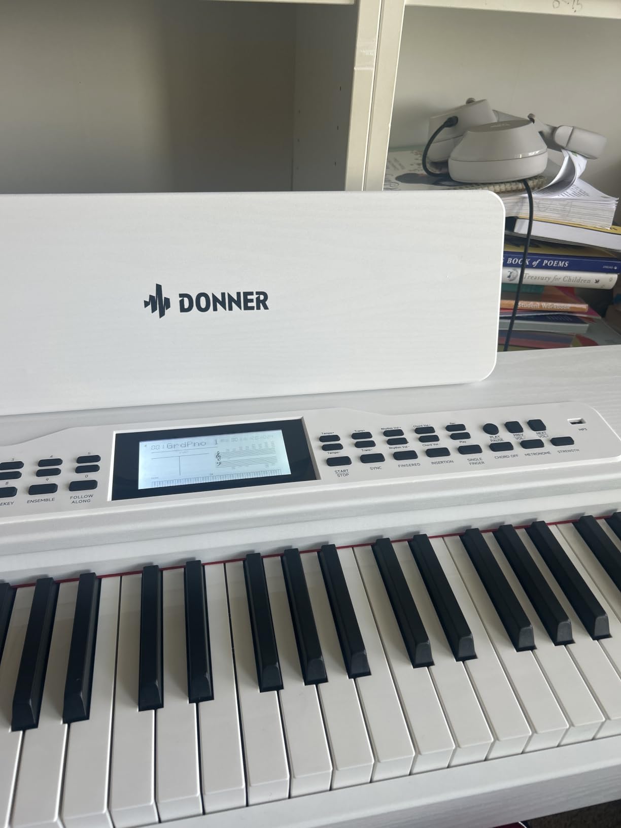 Donner DDP-95 Digital Piano 88 Key Weighted Keyboard Full Size, Wireless MIDI Record, 4.3