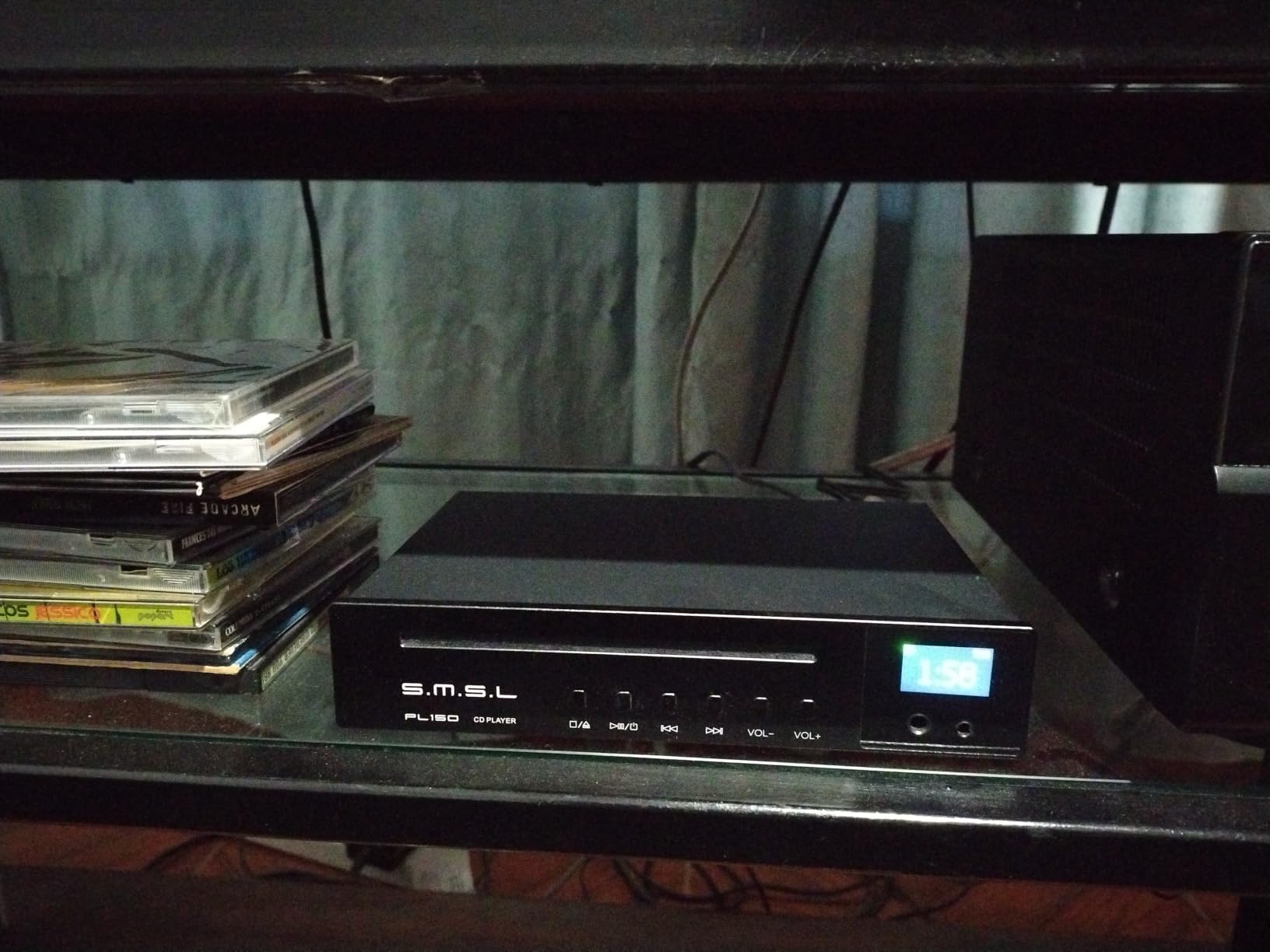 SMSL PL150 CD Player High Power CS43198 D/A chip, Standard/MQA-CD/HDCD CDs, with RCA/3.5mm & 4.4mm Headphone/Optical/Coaxial Output, for Vehicle/Laptop/TV/PC, CD Player Amp with Remote Control (Black) customer photo 2