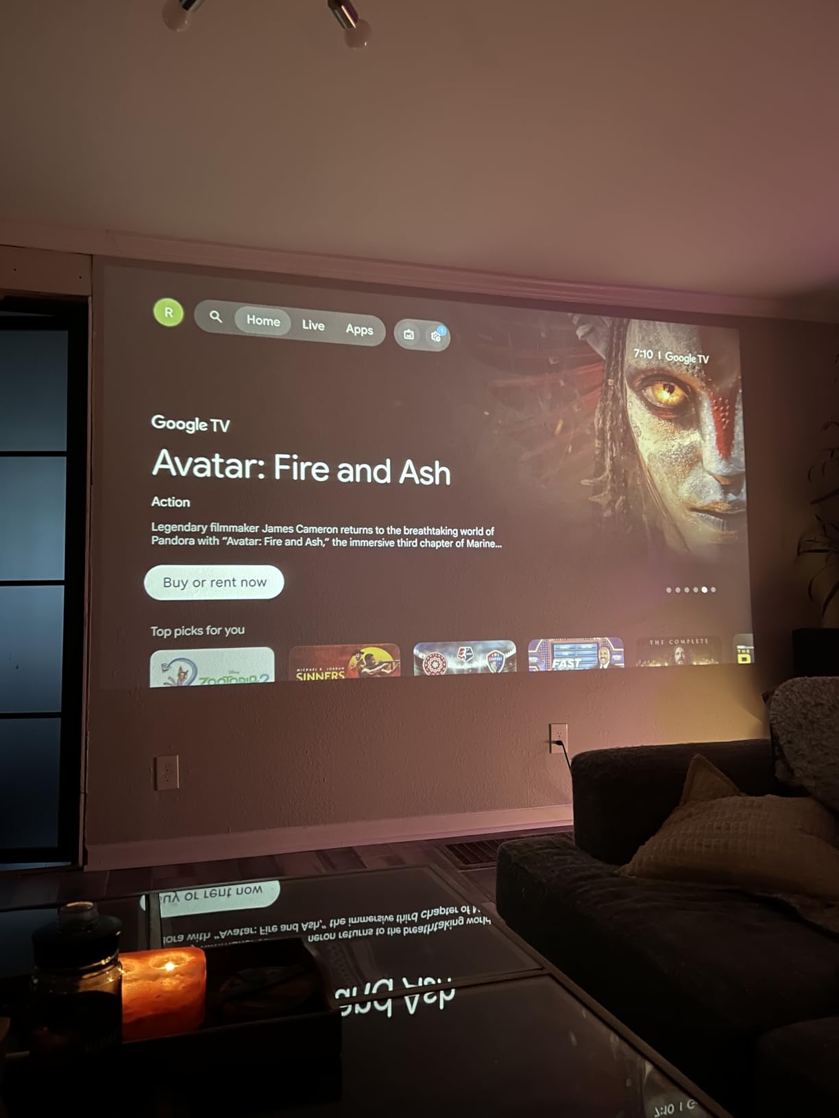 【Official Licensed Google TV】4K Smart Projector with WiFi and Bluetooth, VOPLLS Outdoor Projectors with Dolby/Auto Focus, Portable Movie Phone Wireless Gaming Wifi Proyector for Bedroom/Home/Ceiling customer photo 2
