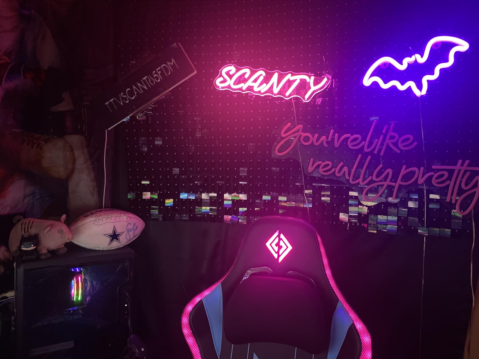 RGB Gaming Chair with Speakers Music Rhythm LED Lights Computer Chairs-Blue | Ergonomic Massage Game Chair with Footrest Bluetooth Big Tall Gamer Chairs for Adults High Back Reclining Video Game Chair customer photo 1