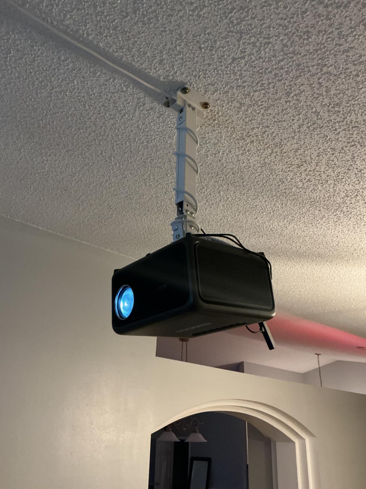WALI Mini Projector Wall Mount, Full Motion Adjustable Bracket for 1/4