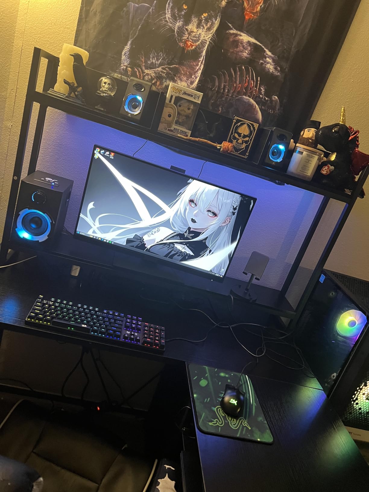 OR O R O W OROW Computer Speakers,40W PC Speakers with Subwoofer,Gaming Speakers with Bass,AC Powered,Support Bluetooth&SD&USB Play, 2.1 Multimedia Speakers System with RGB Light (Black) customer photo 1