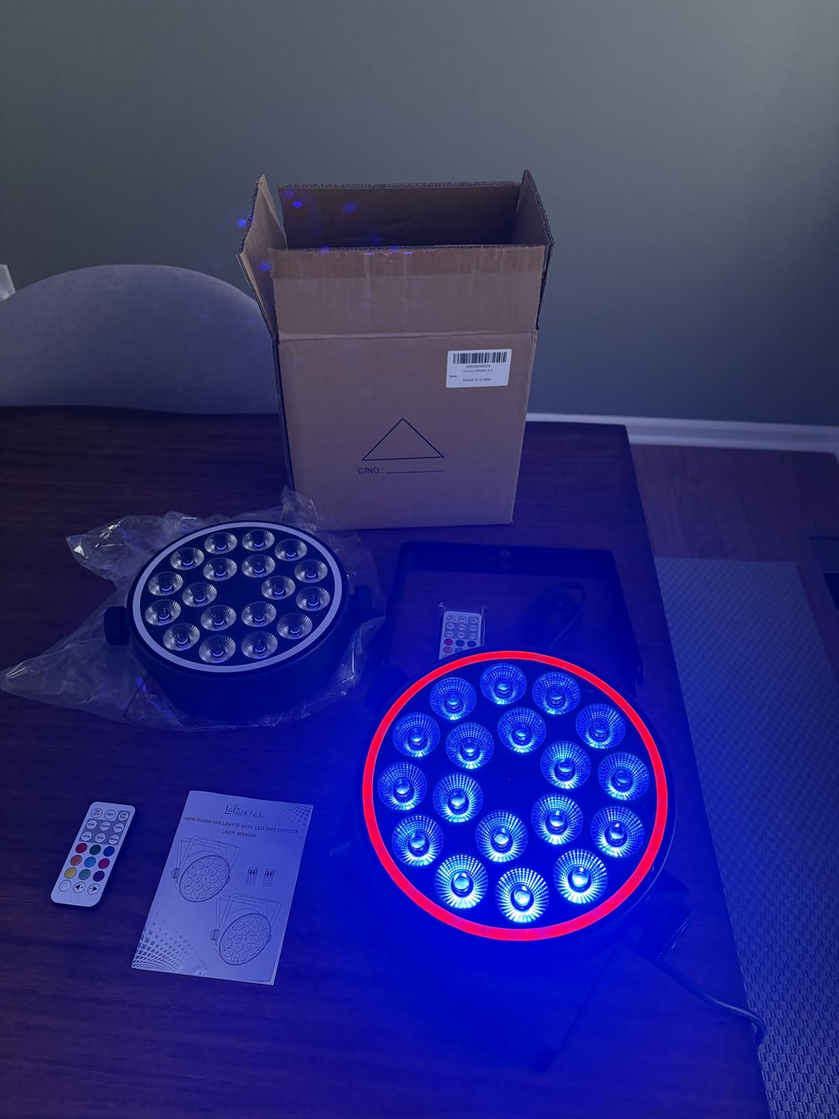 18LED Stage Par Can Lights: 72W RGBW 4IN1 Color Changing - Remote DMX Control for DJ Party Planner - Uplights for Event Wedding Club Band Theater Church Music Show Dance Floor Performances - 2Pack customer photo 1
