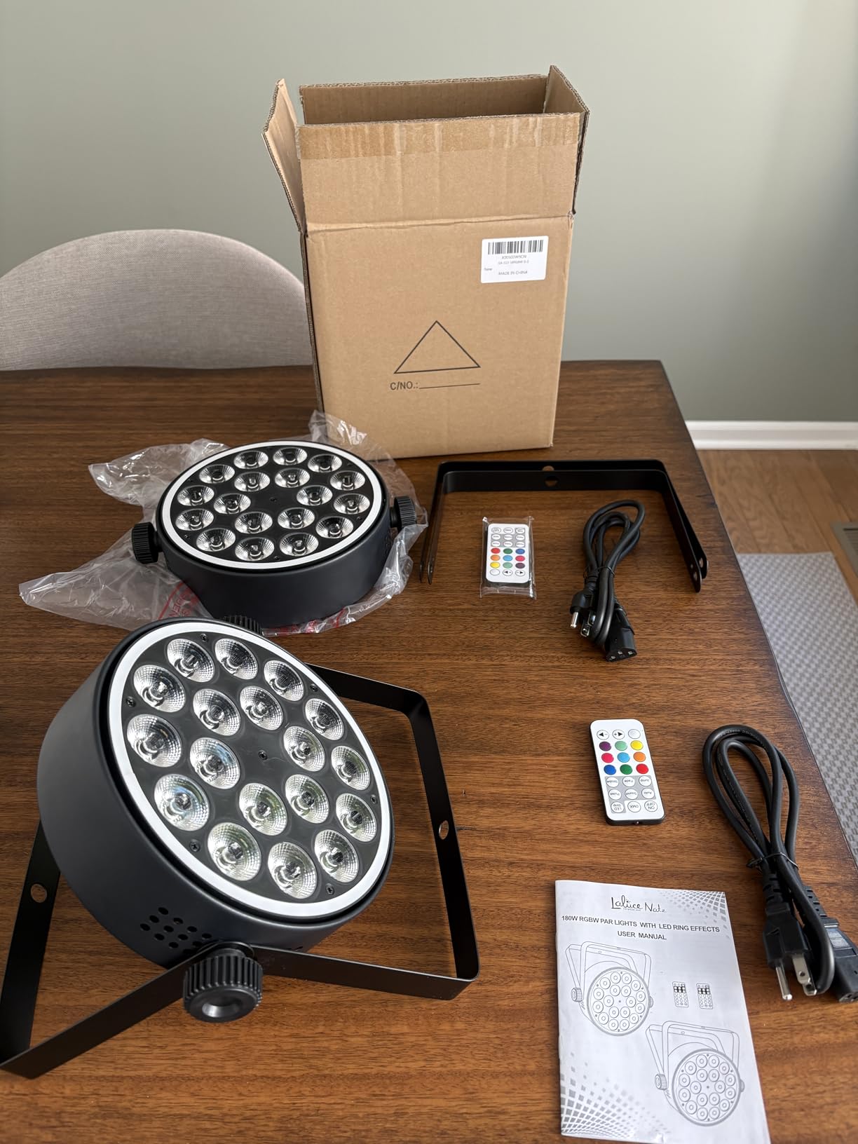 18LED Stage Par Can Lights: 72W RGBW 4IN1 Color Changing - Remote DMX Control for DJ Party Planner - Uplights for Event Wedding Club Band Theater Church Music Show Dance Floor Performances - 2Pack customer photo 2