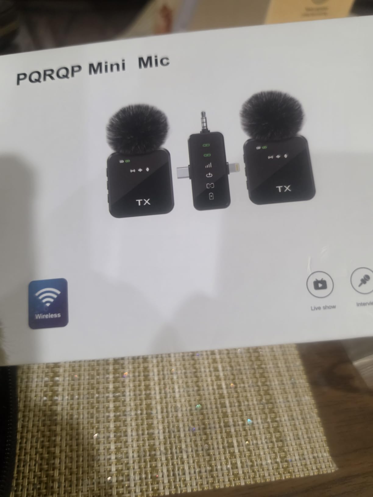PQRQP 3 in 1 Wireless Mini Microphone for iPhone, Android, Camera, 328ft Range, 18H Battery Life, High-Fidelity Audio Clip on Mic for Content Creators - Soot Black customer photo 1
