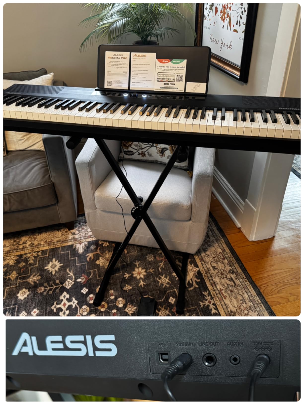 Alesis Recital Pro MKII 88-Key Digital Piano | Hammer-Action Weighted Keys, 20W Speakers, 25 Voices, Sustain Pedal, Split/Lesson Modes customer photo 1