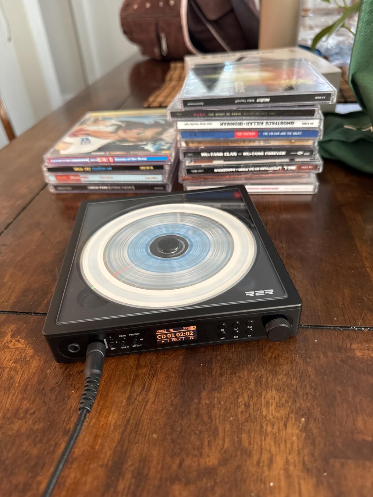 FiiO DM15 Portable Stereo CD Player with True 24Bit R2R DAC, 1150mW+1150mW High-Power Output, aptX Adaptive Bluetooth Transmitter, 24 Sound Presets, USB/CD HiFi Audio, HD Display (Black) customer photo 1