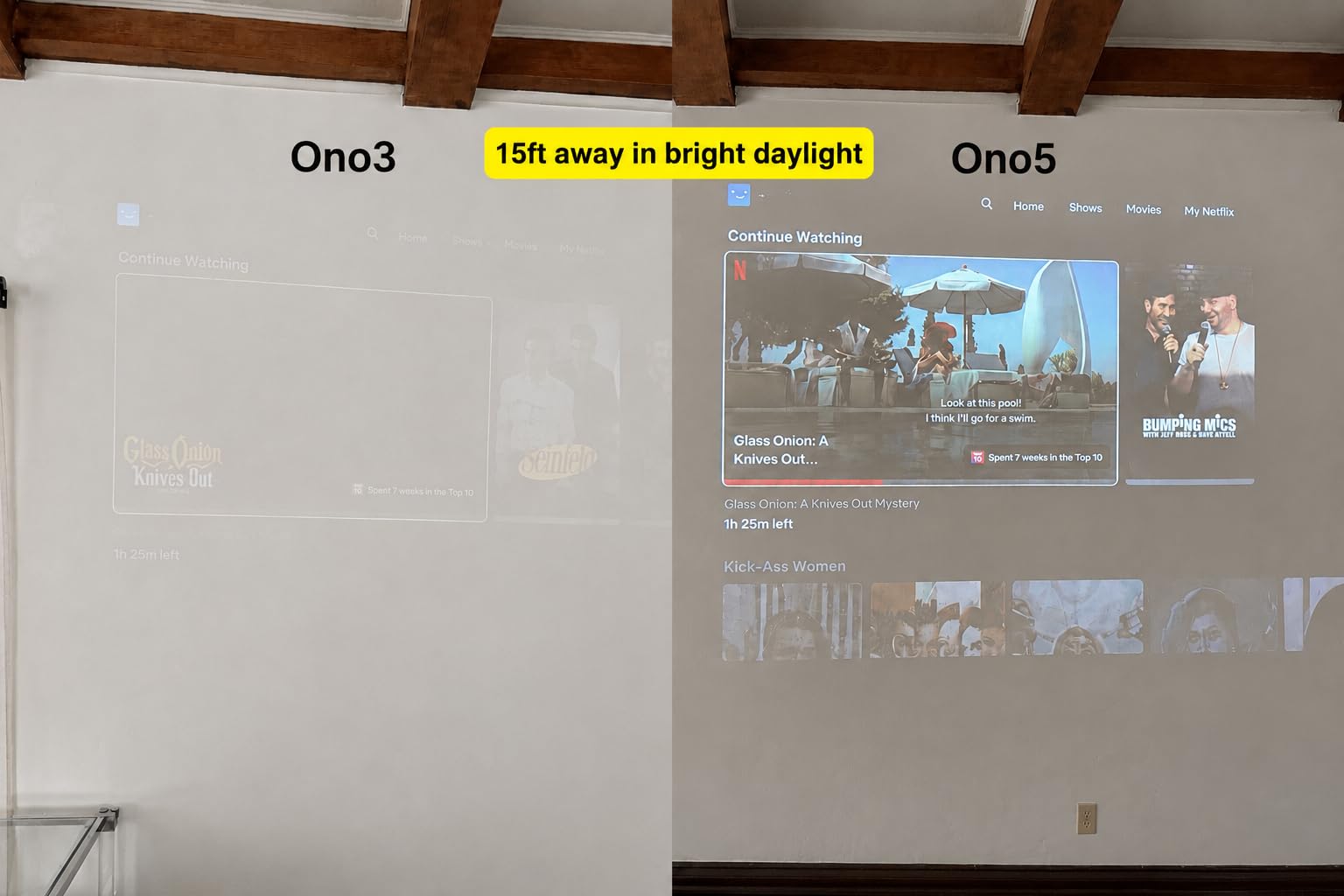ONOAYO Outdoor-Projector-4K with 60W Dolby Audio and Official Licensed Apps | 3500 Bright, AI Auto Focus, Smart-Projector with WiFi and Bluetooth, ONO5Pro 2.0 Movie Projector for Indoor/Outdoor, 2026New customer photo 2