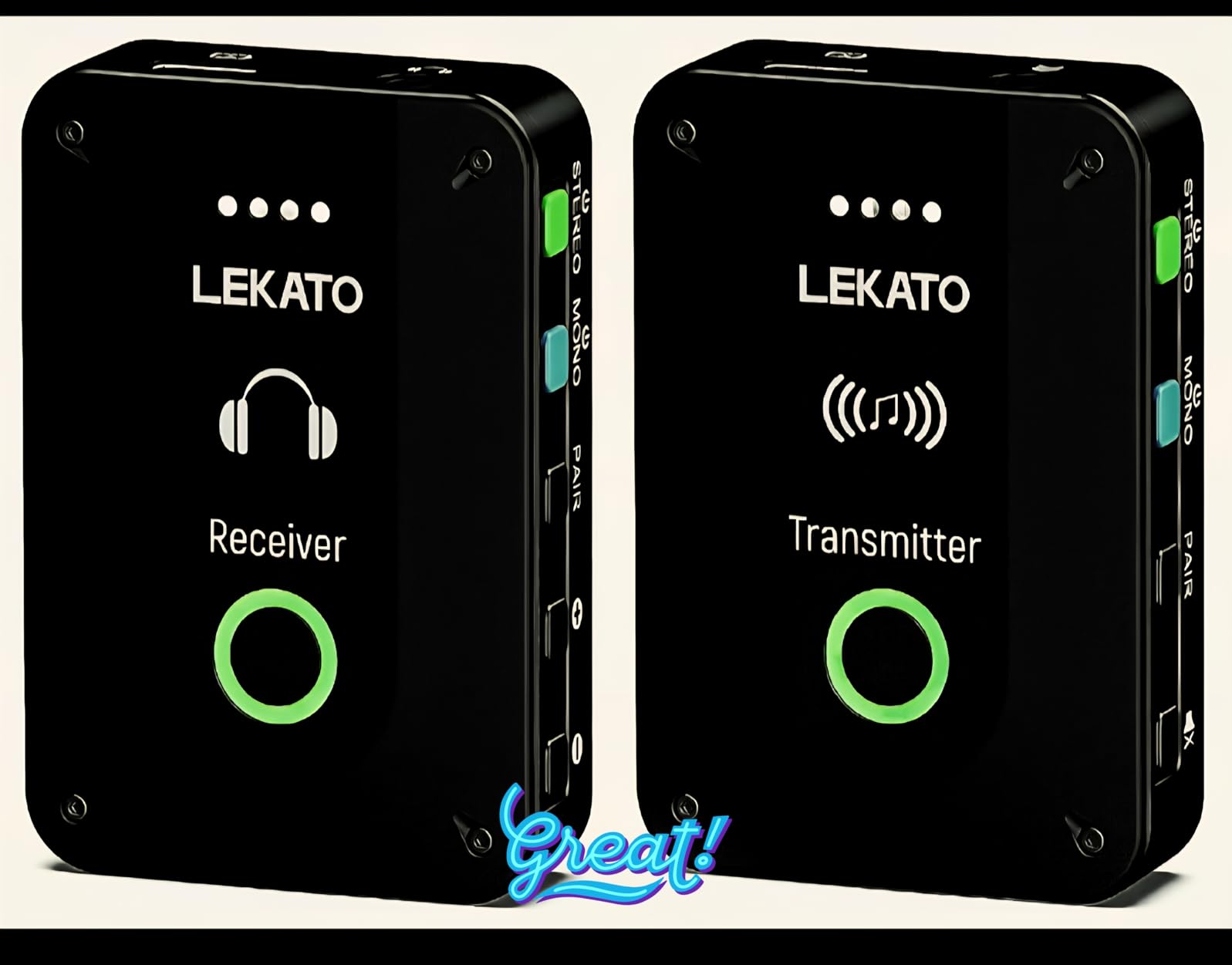 AOKEO AK-680 Wireless In Ear Monitor System,5.8G Professional Stereo IEM Monitoring with Transmitter & Bodypack Receiver,Ultra Low Latency Auto Sync Pairing customer photo 1