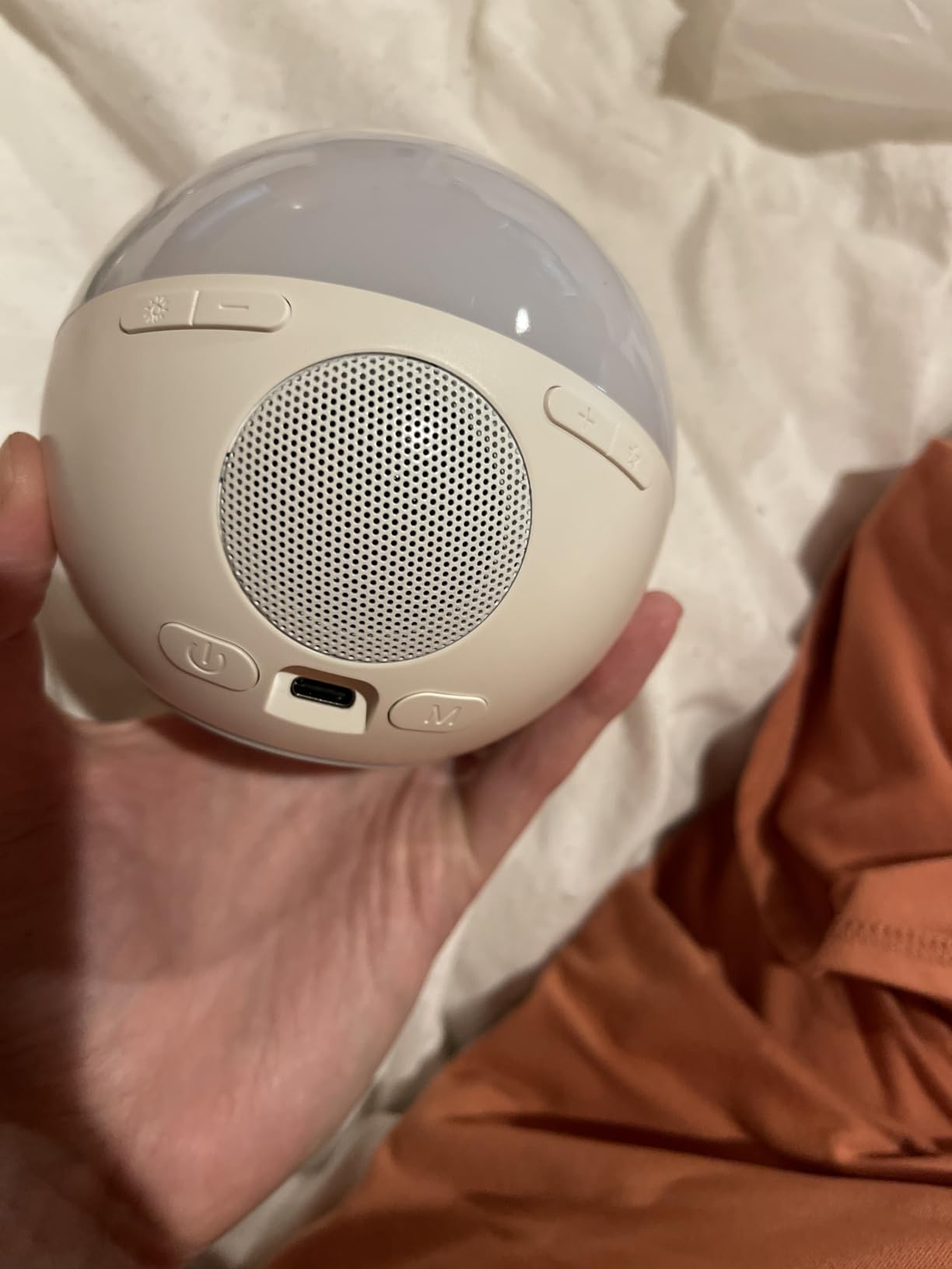 White Noise Sound Machine with Sunrise Alarm Clock for Kids Baby Shusher | 44 Non-Looping Soothing Sounds, 10-Color Night Lights, Easy APP Control, Gift for Kids Baby Nursery Bedroom Sleep Routine customer photo 1