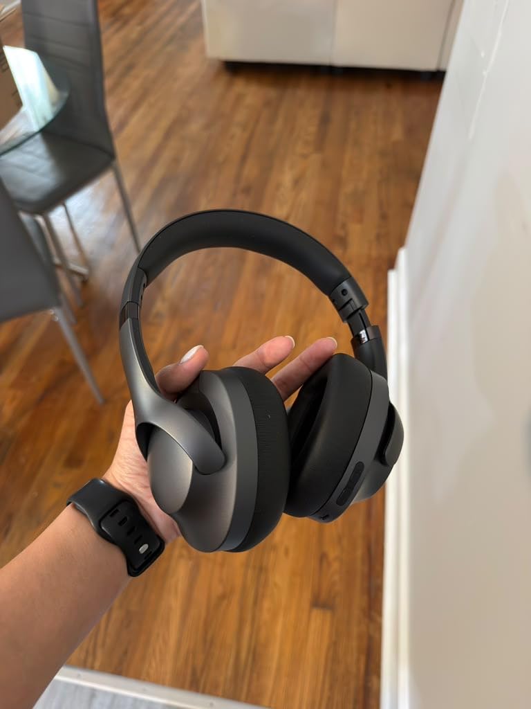 Wireless TV Headphones with Transmitter for Seniors, 2.4GHz 22ms Low Delay, Dual-Link Phone Sync, Individual Volume Control, Universal Compatibility (Optical, RCA, AUX, USB) customer photo 2