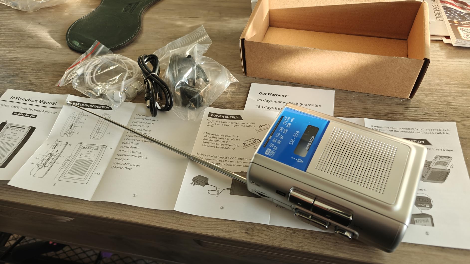 SEMIER Portable Cassette Player Recorder, Small AM FM Vintage Tape Cassette Player with Big Speaker and Headphones, Built-in Microphone customer photo 2