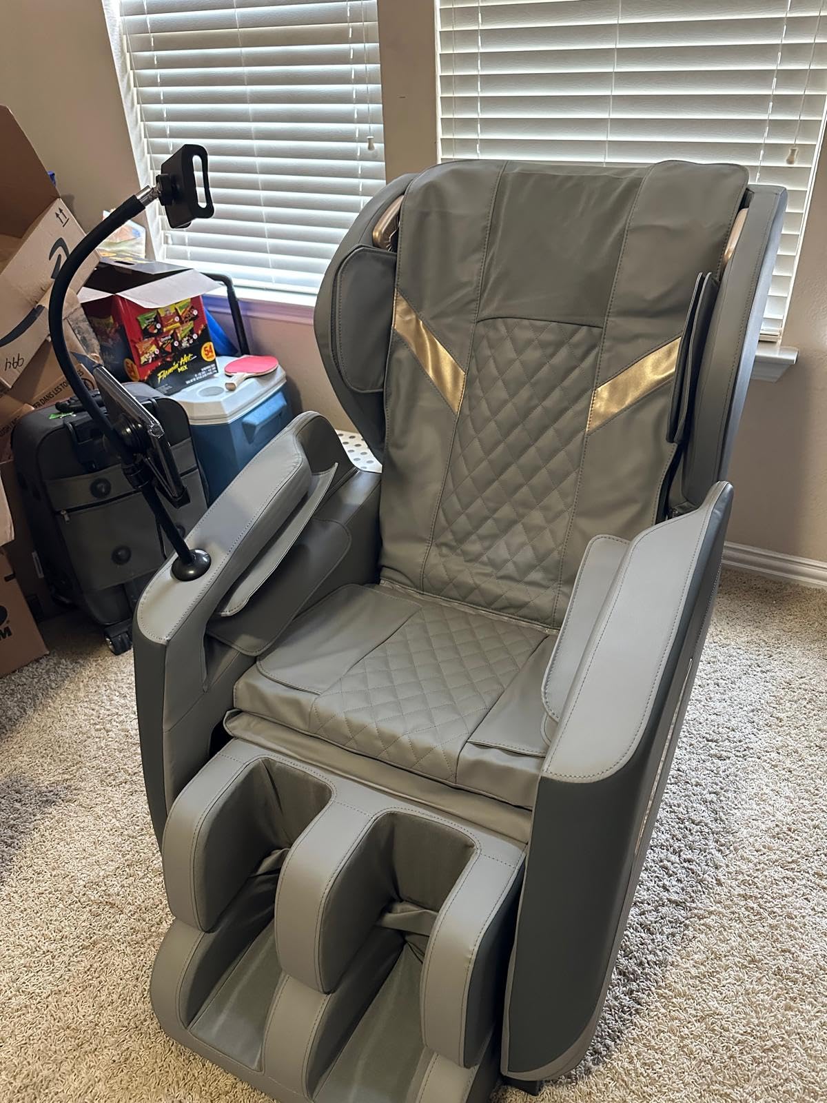 Zero Gravity Massage Chair Full Body Recliner, 16 Fixed Rollers | 10 Airbags, 5 Auto Programs, Foot Massage, Touchscreen Controller, Bluetooth Speaker, Heated, Ambient lighting for Home Spa customer photo 2