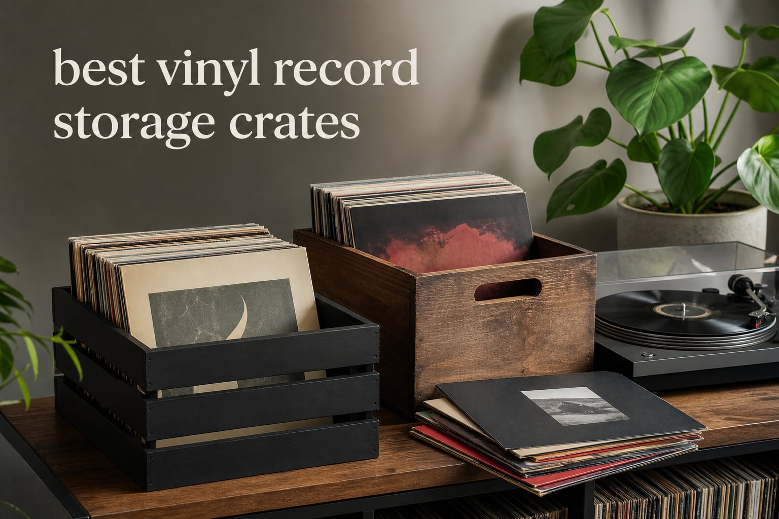 best vinyl record storage crates