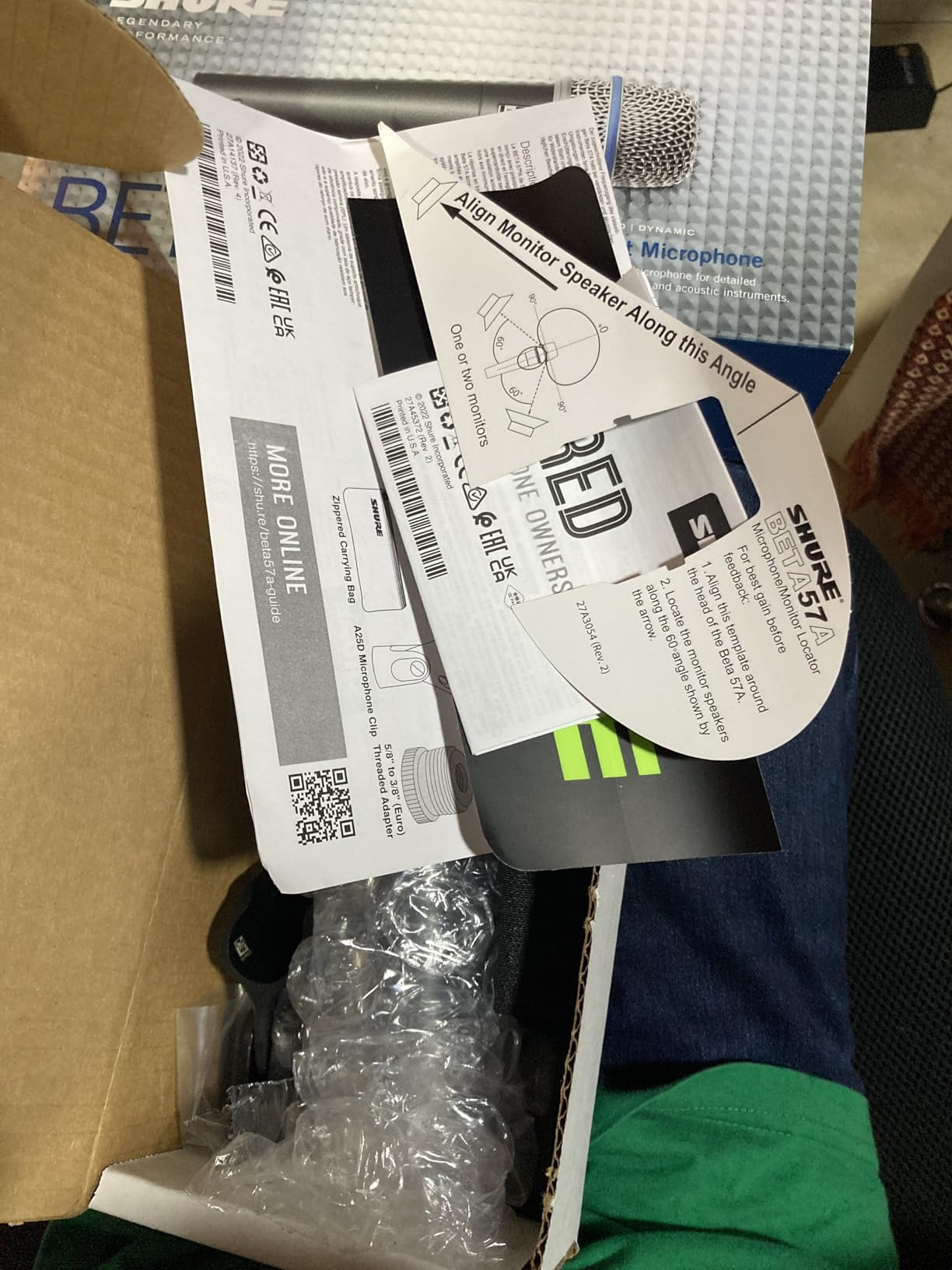 Shure BETA 57A Supercardioid Dynamic Instrument Microphone customer photo 2