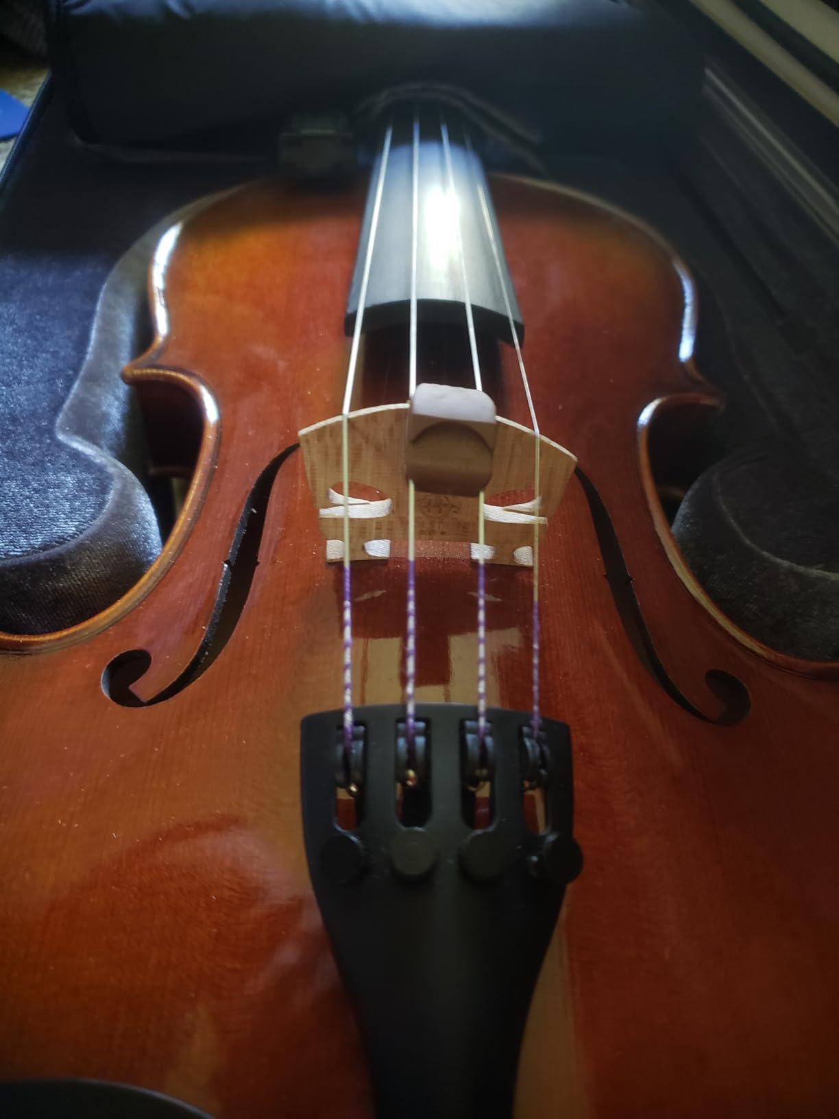 D'Addario Spector Violin Mute - Reduces Volume While Playing - Great for Practicing Quietly - Copper customer photo 1