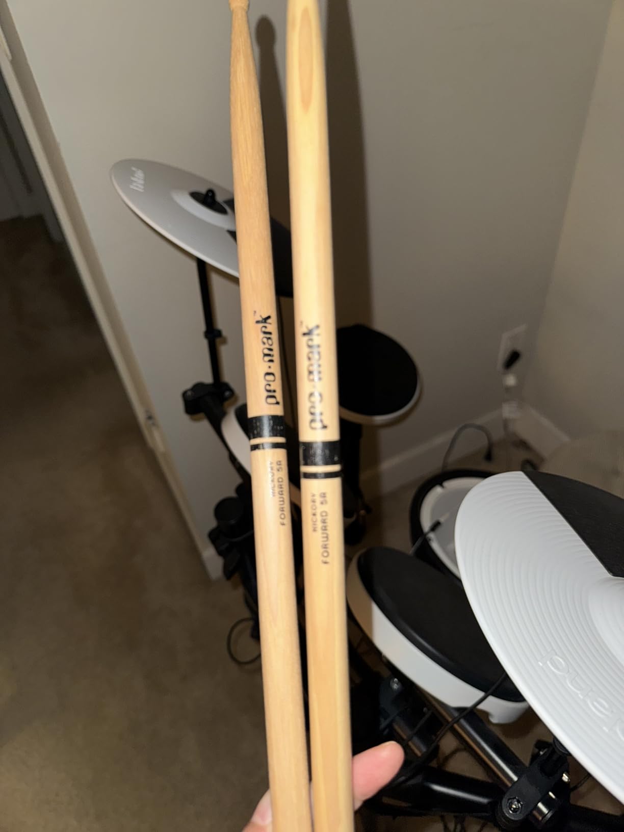 ProMark Hickory 5A Drumsticks, Wood Tip customer photo 2