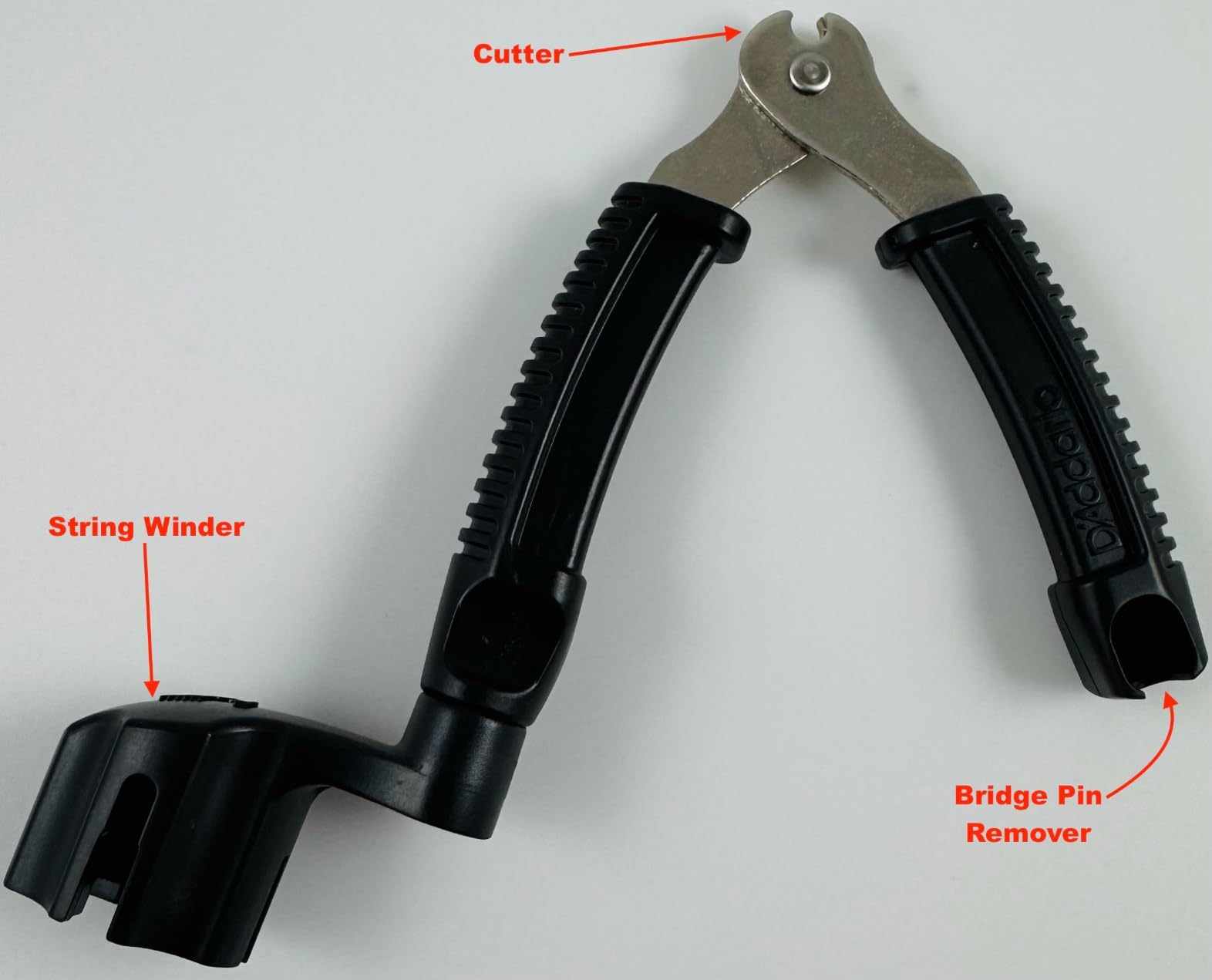 D'Addario Accessories Pro-Winder Guitar String Winder, Cutter, Bridge Pin Puller - All in One Guitar Tool - Black customer photo 1