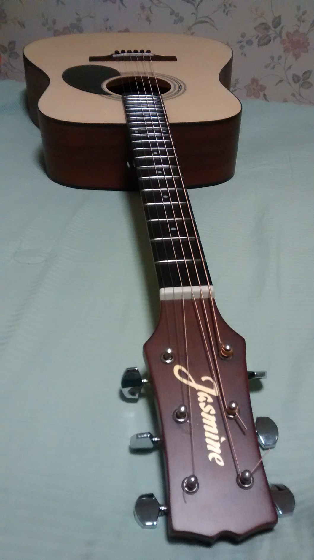 Jasmine S35 Dreadnought Acoustic Guitar Strings 6, Rosewood Fingerboard, Advanced X Bracing – Full-Size Guitar for Beginners & Others – Natural Finish, Right | Sitka spruce top; Mahogany back and sides; Satin finish customer photo 2
