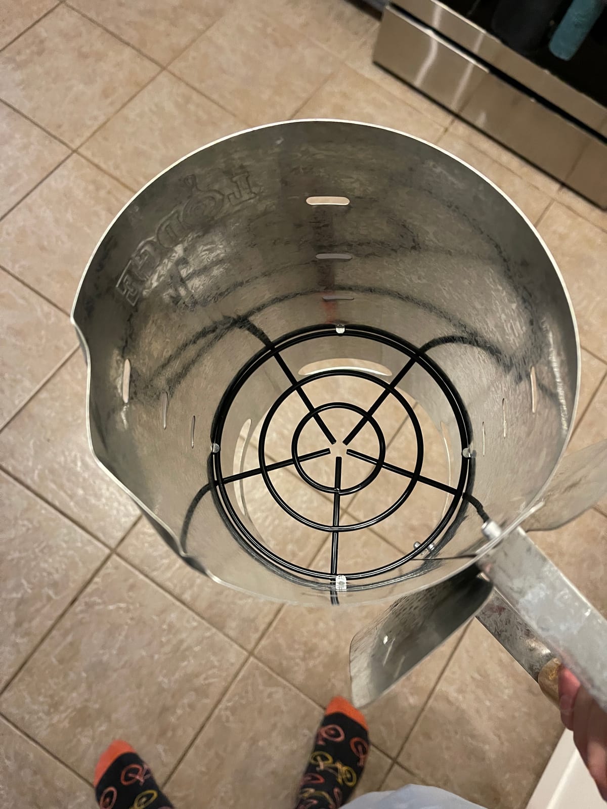 Lodge Steel Chimney Charcoal Starter with Wood Handle | Galvanized Steel Chimney Gets Coals Hot in 10 Minutes, Wood Handle Shields Hand from Heat, Paper & Match Start customer photo 2