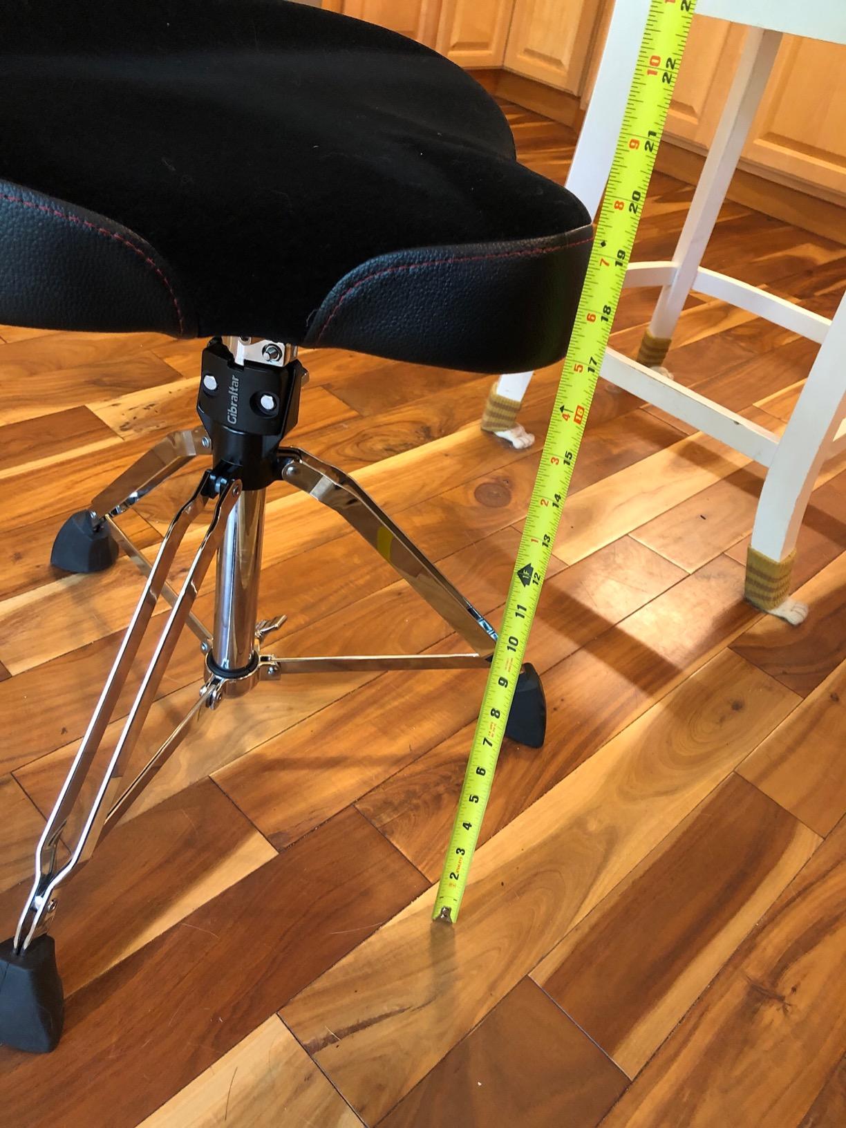 Gibraltar Drum Throne with Adjustable Height Motorcycle Seat and Backrest, Double-Braced Drum Stool, Supportive Cushion for Drummers (9608MB) customer photo 2