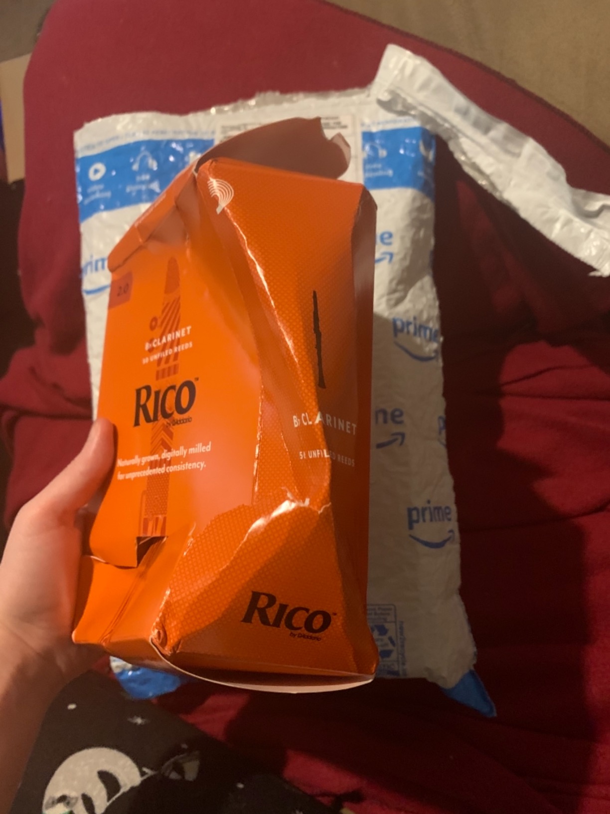 Rico Organic Bb Clarinet Reeds, Strength 2.0, 3 Pack customer photo 1