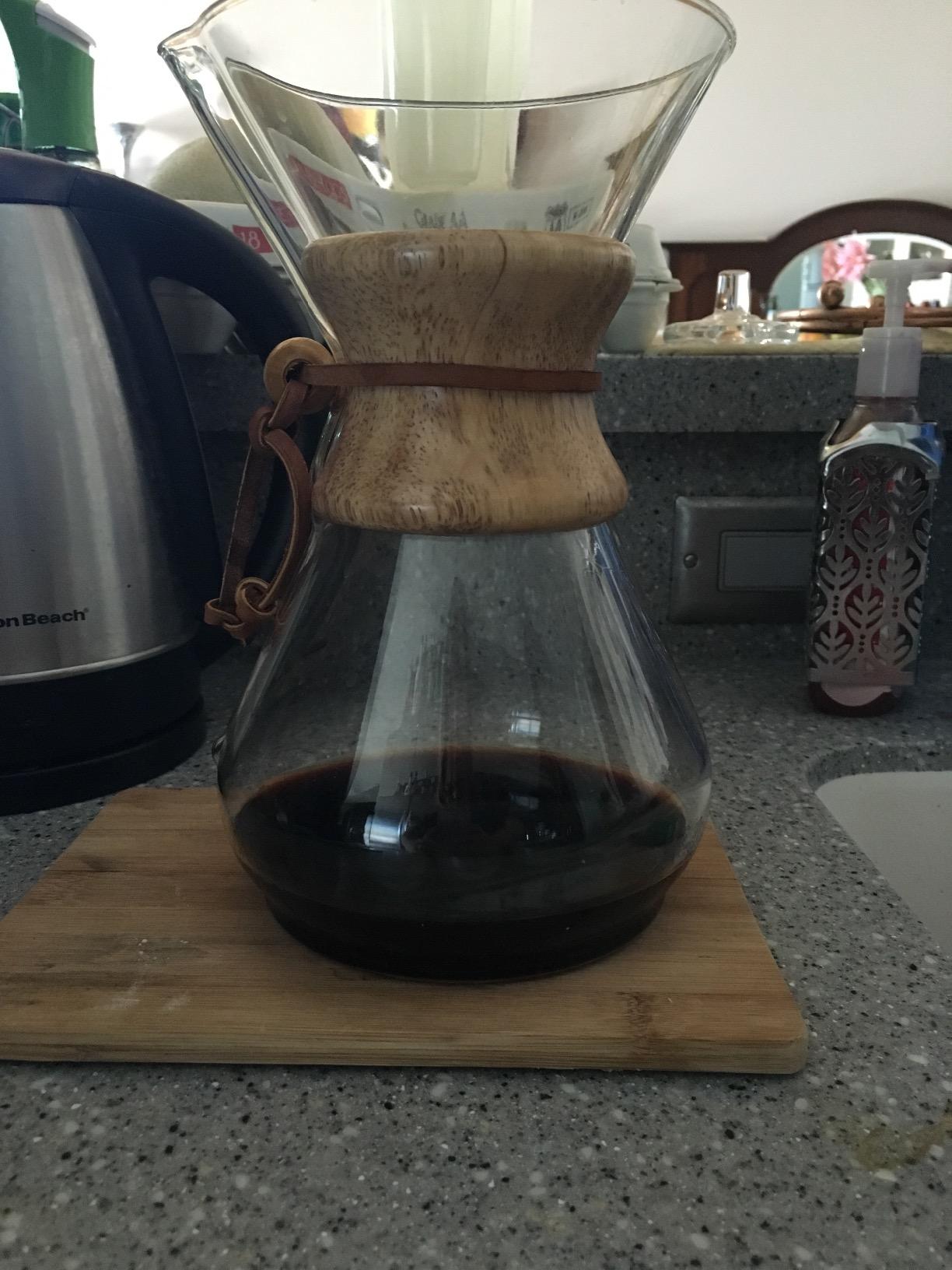 Chemex Pour-Over Glass Coffeemaker - Classic Series - 8-Cup - Exclusive Packaging | Manual Drip Coffee Brewer, Non-Porous Borosilicate Glass, Uses Bonded Filters, Sediment-Free customer photo 2